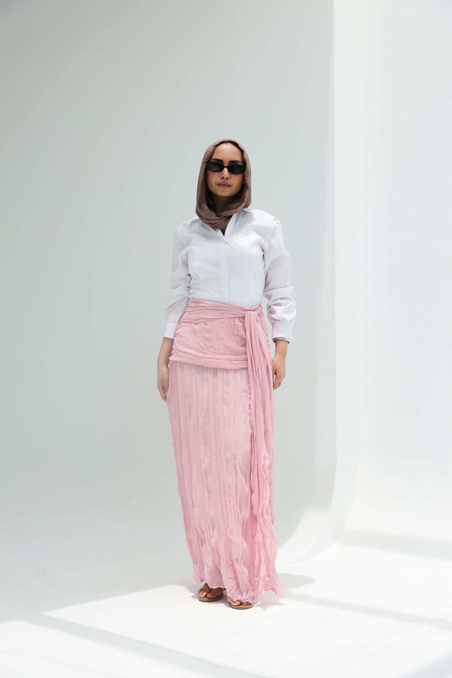 Angel Wings chiffon skirt in Pink fully lined **