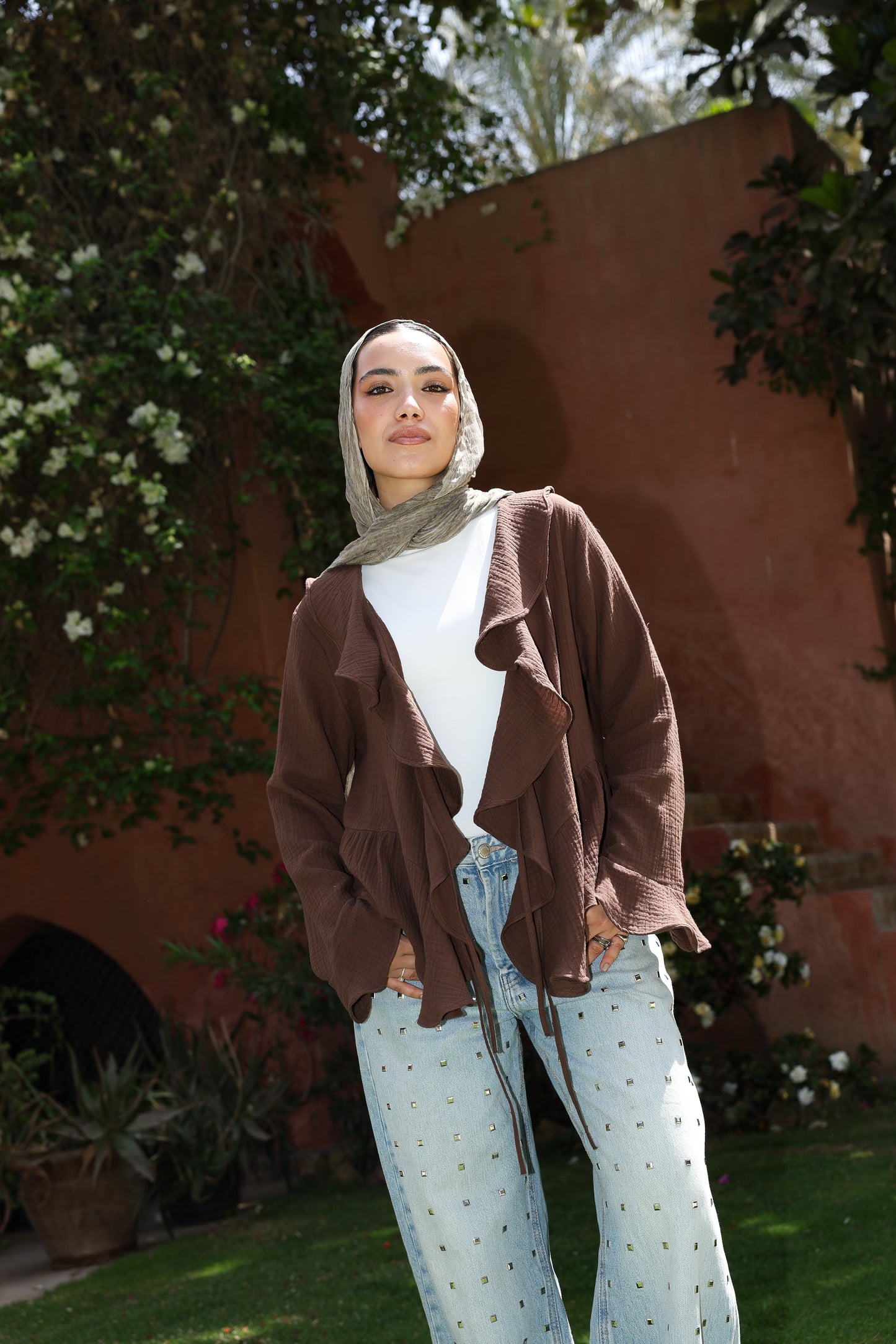 Lollipop blouse in brown