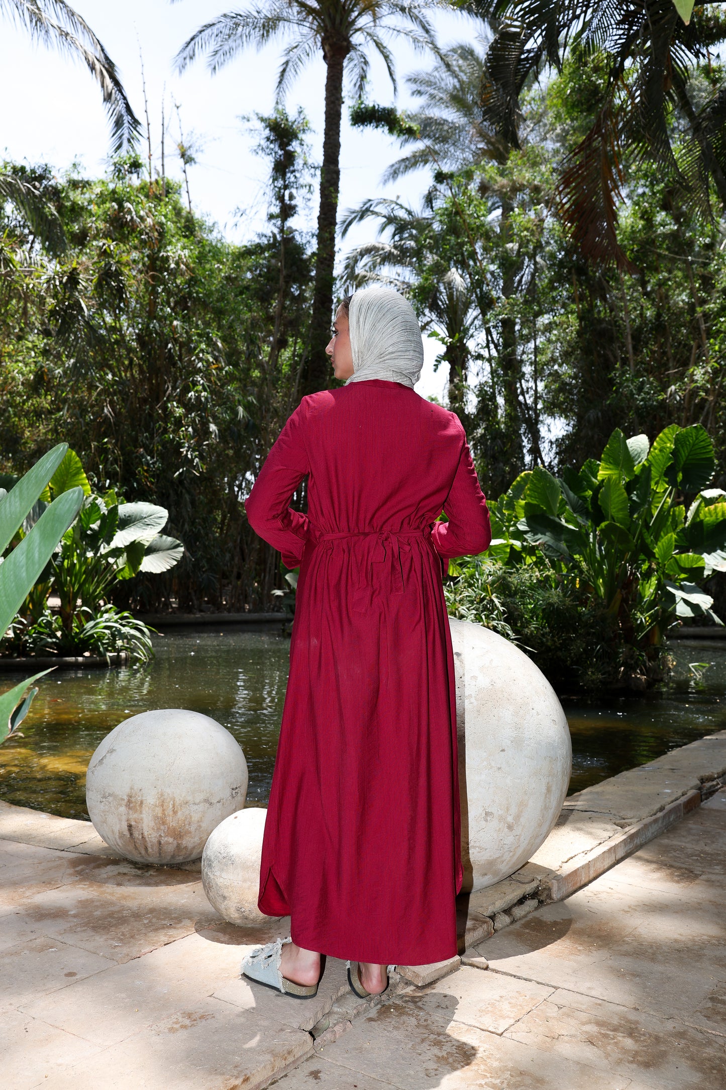 Soli dress in Maroon