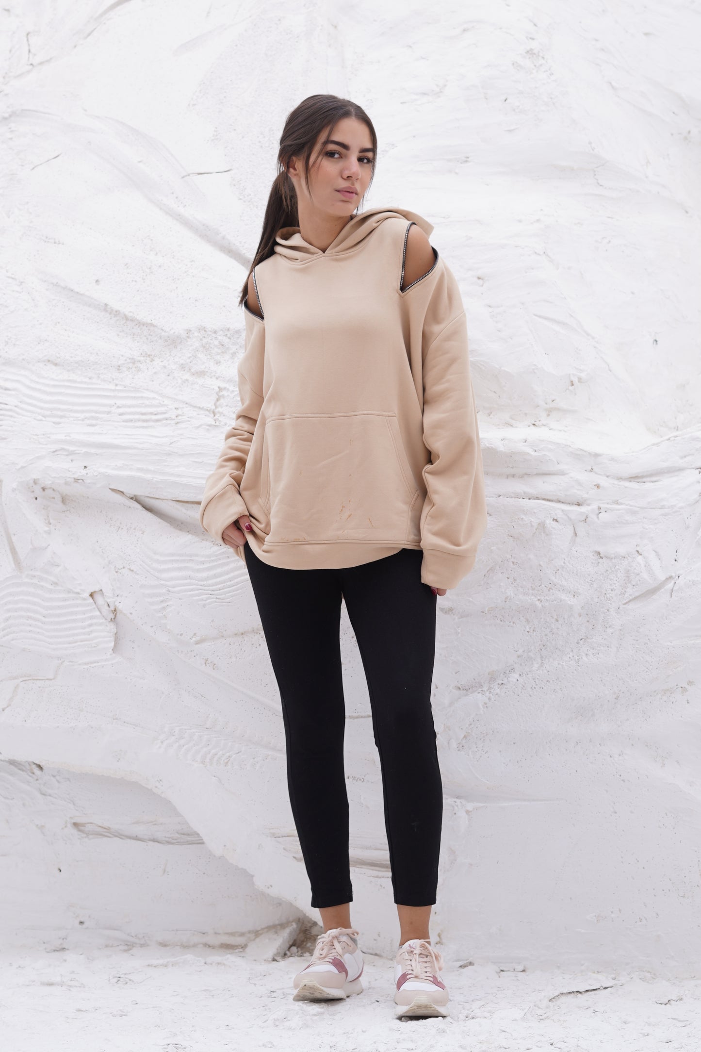 ‘Beige’ Melton Hoodie