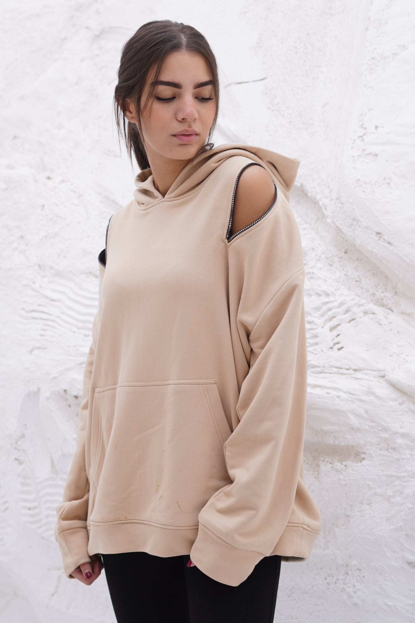 ‘Beige’ Melton Hoodie