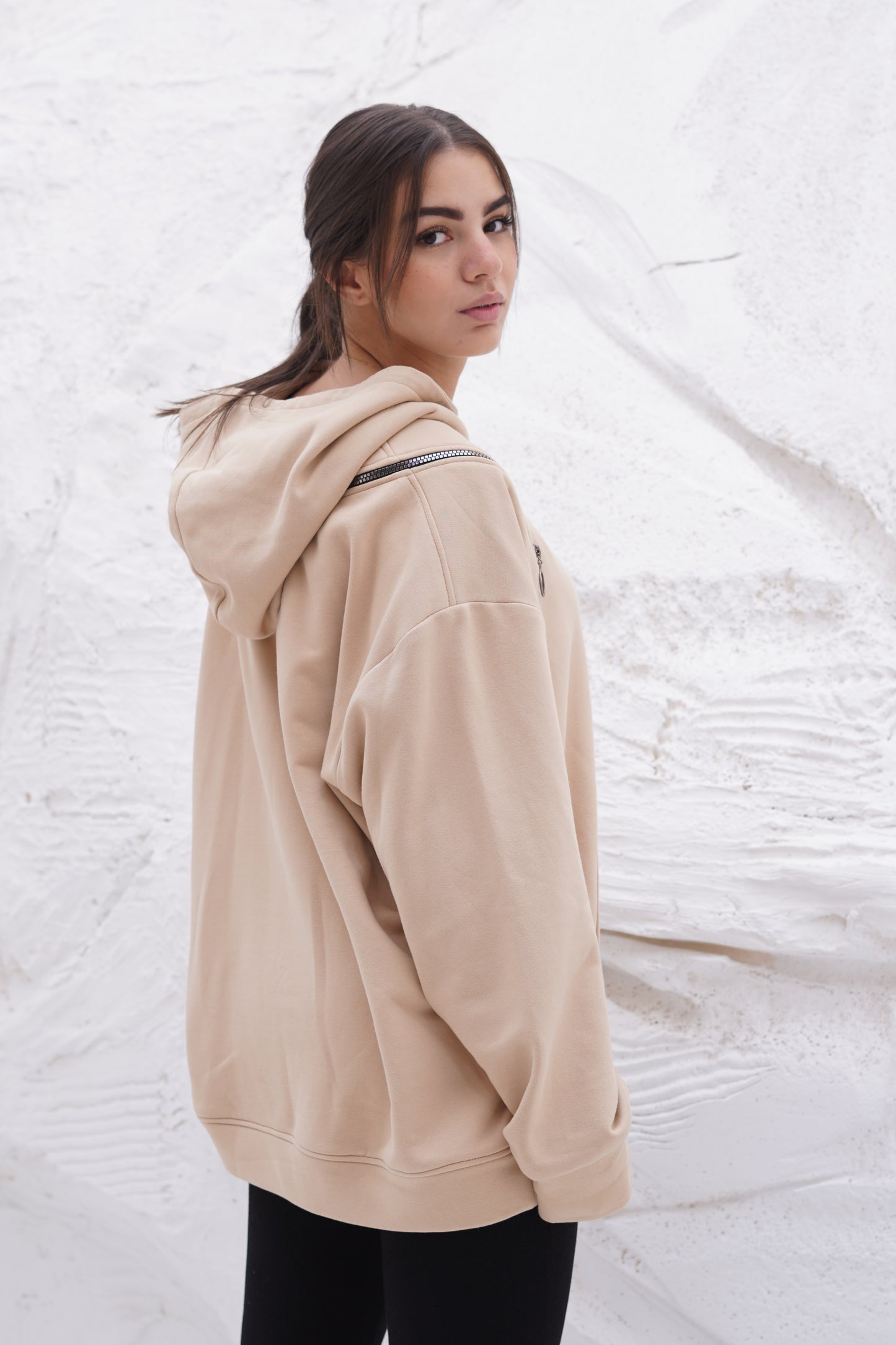 ‘Beige’ Melton Hoodie