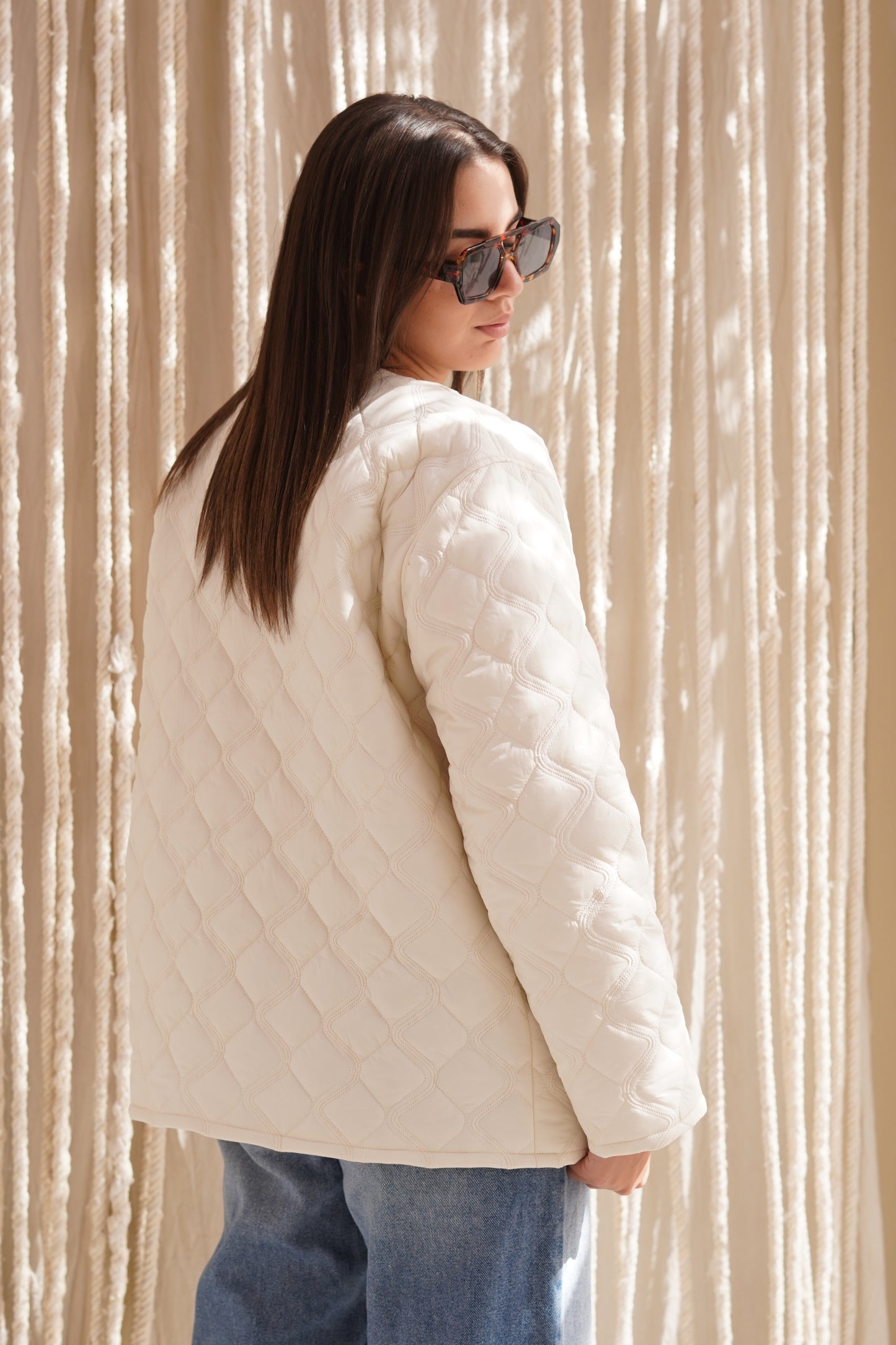 Puffer cream jacket