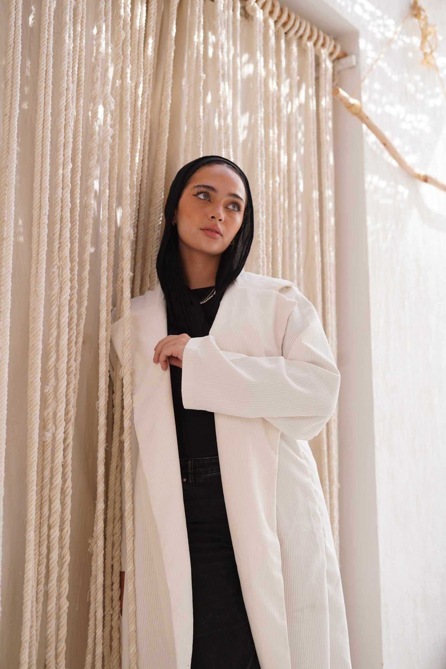 Cream velvet coat