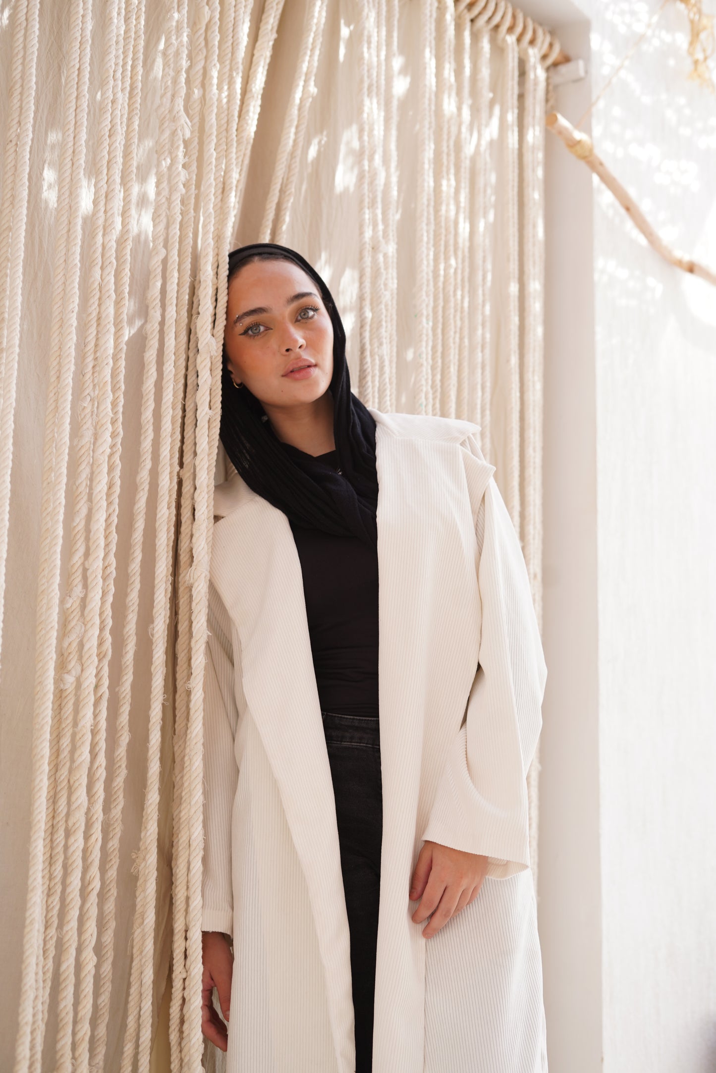 Cream velvet coat
