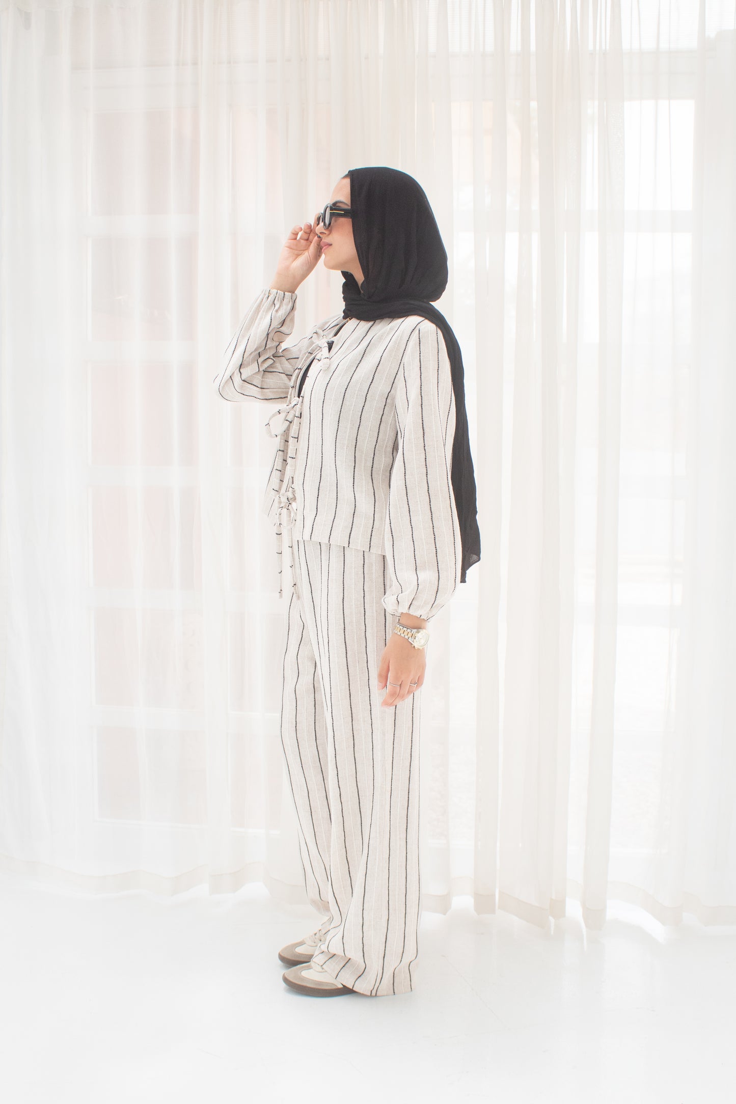 Stripped linen set