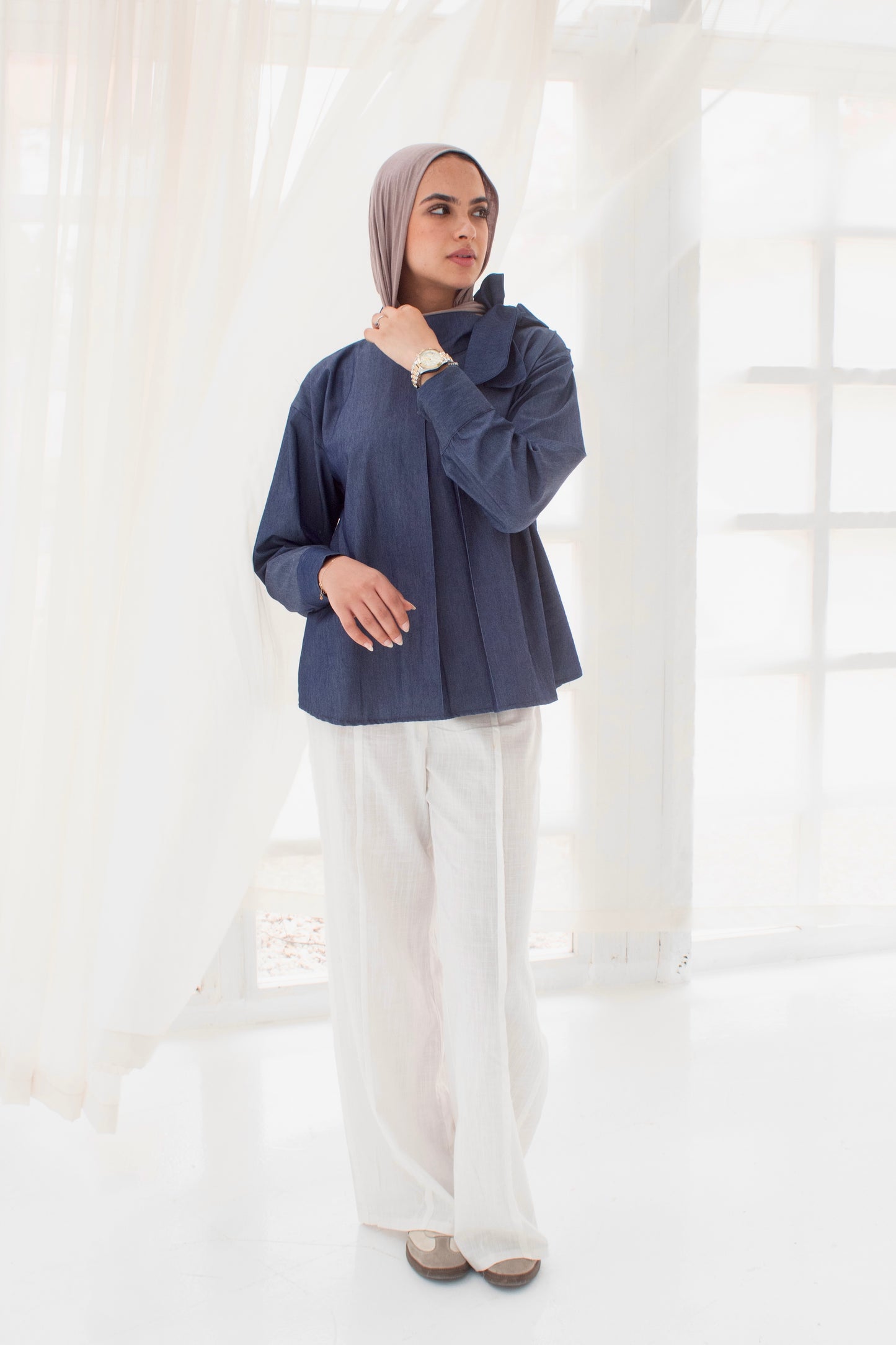 Light denim blouse