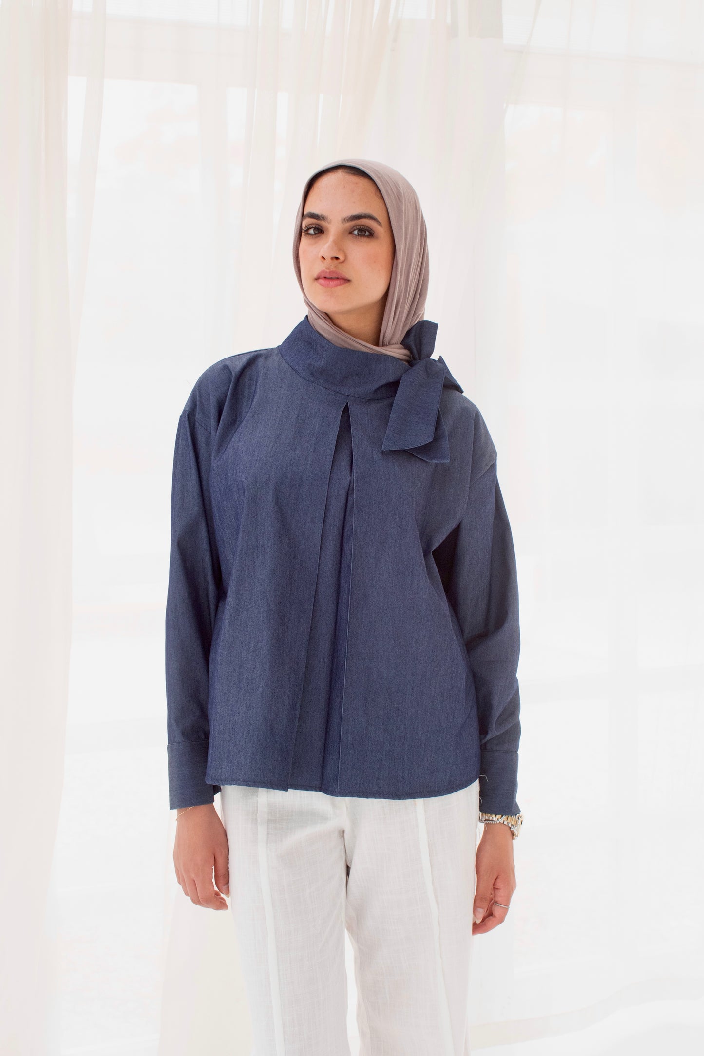 Light denim blouse