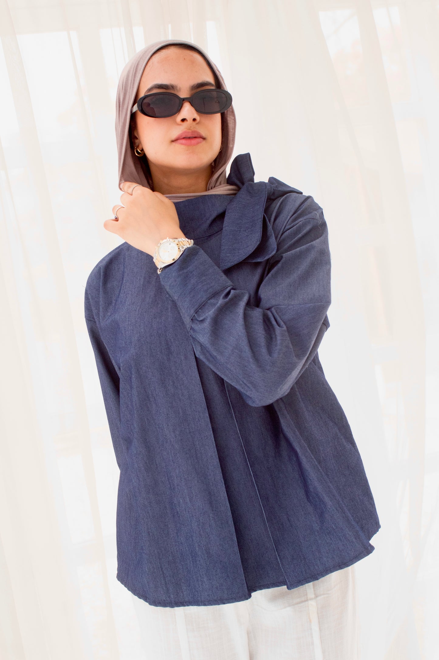 Light denim blouse