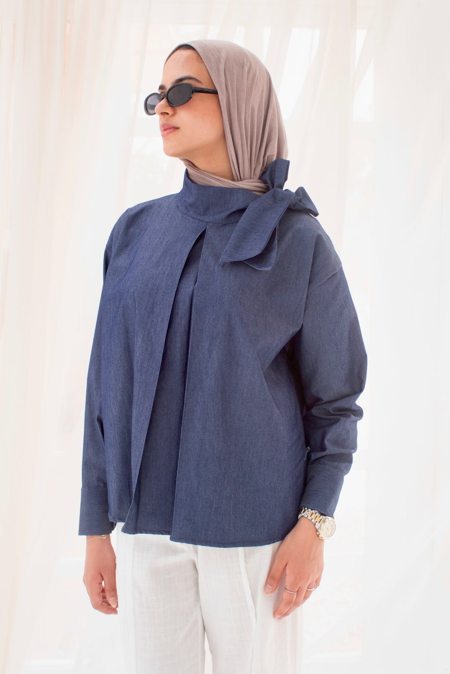 Light denim blouse