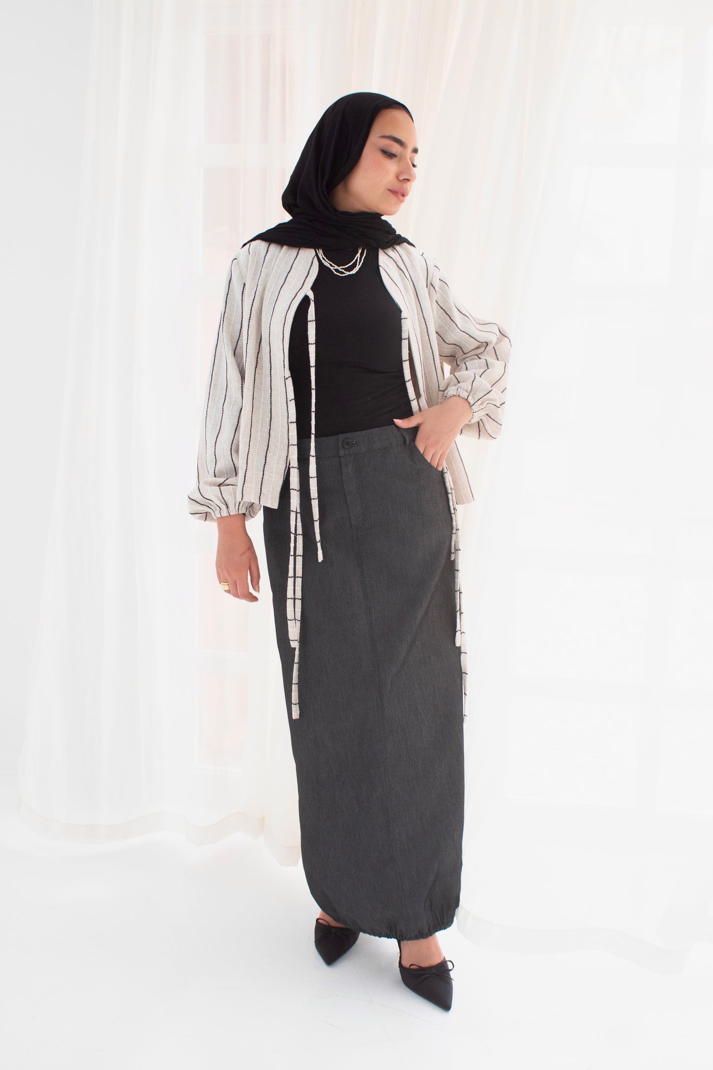 Balloon Light denim skirt