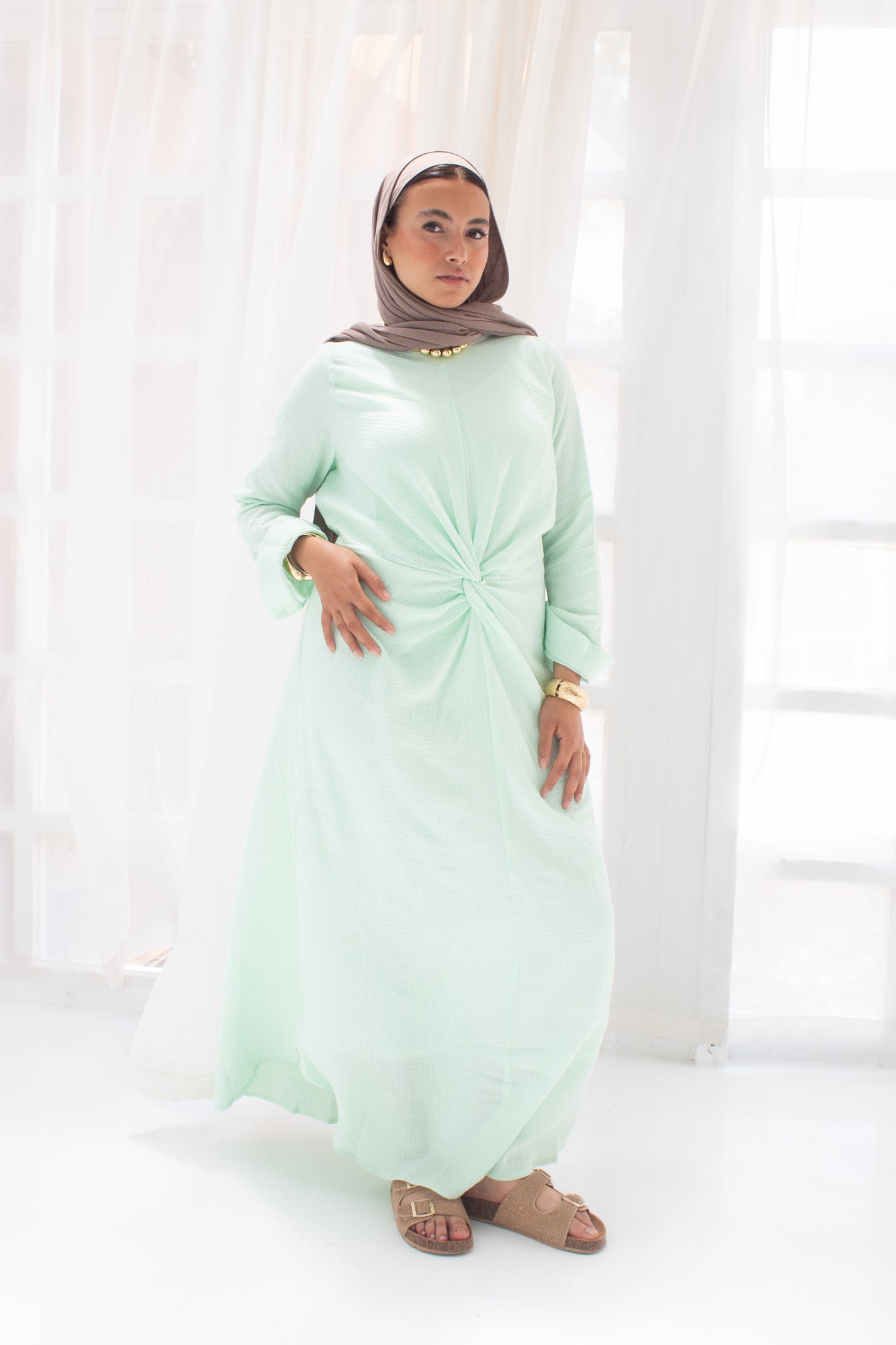 (Sofia dress) lemonade linen cotton dress