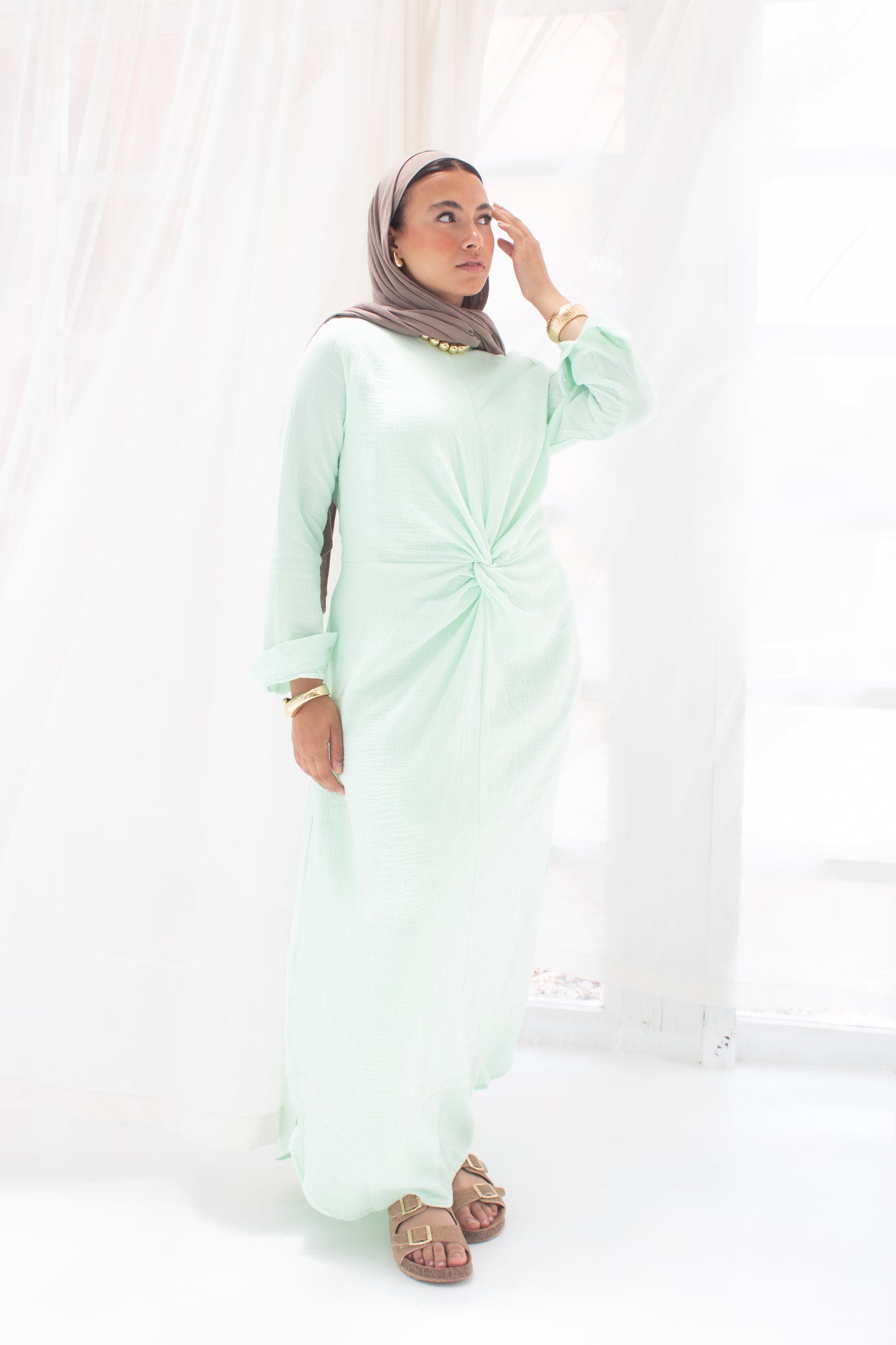 (Sofia dress) lemonade linen cotton dress