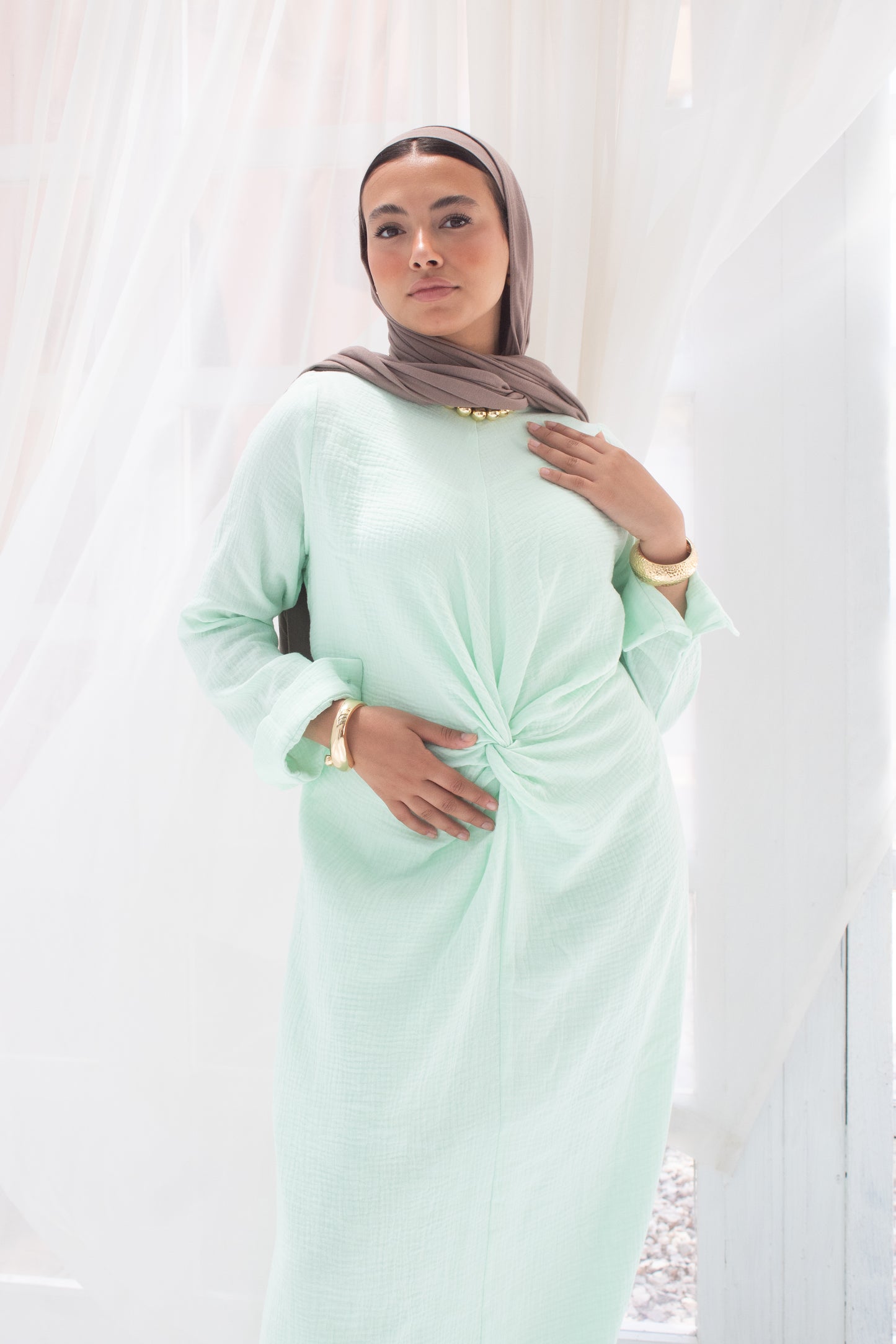 (Sofia dress) lemonade linen cotton dress