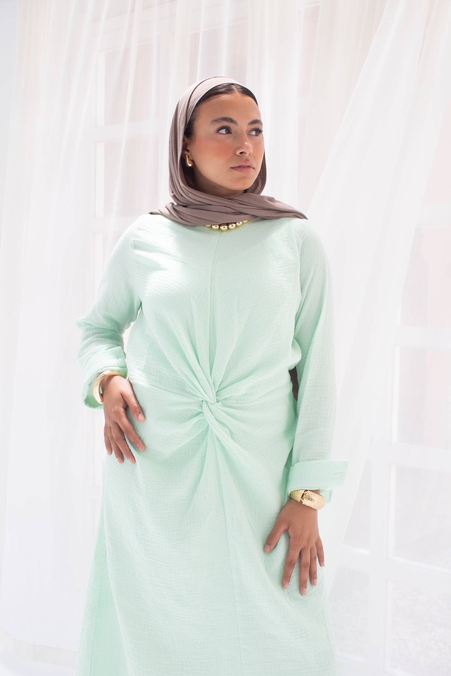 (Sofia dress) lemonade linen cotton dress