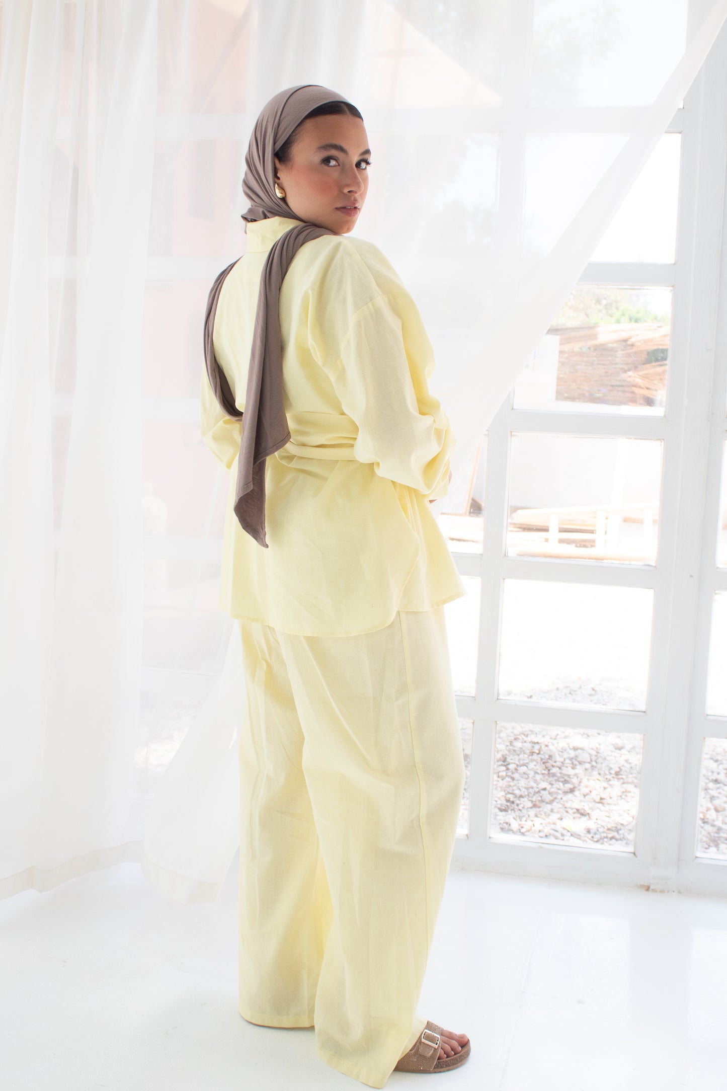 Yasu yellow linen set