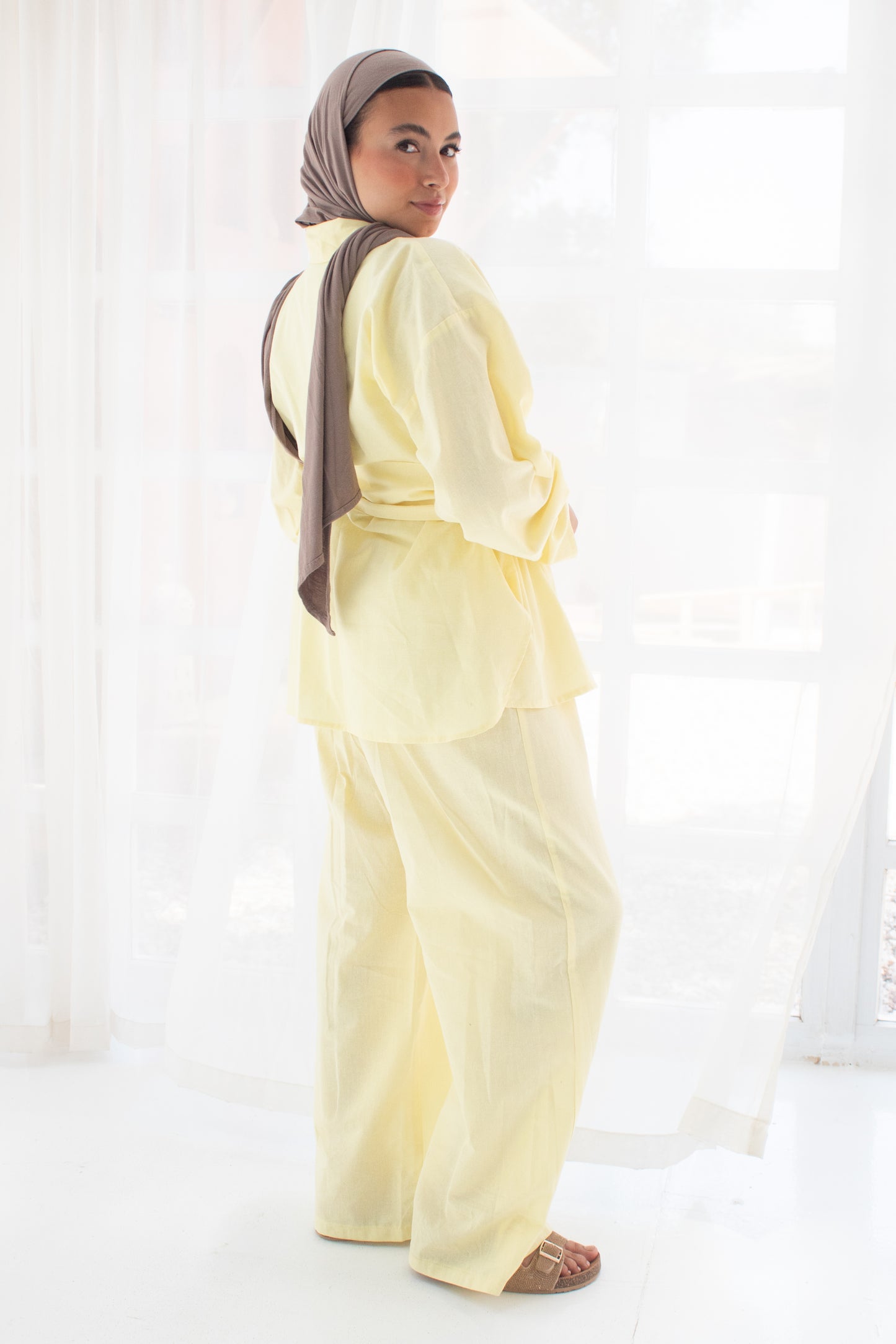Yasu yellow linen set