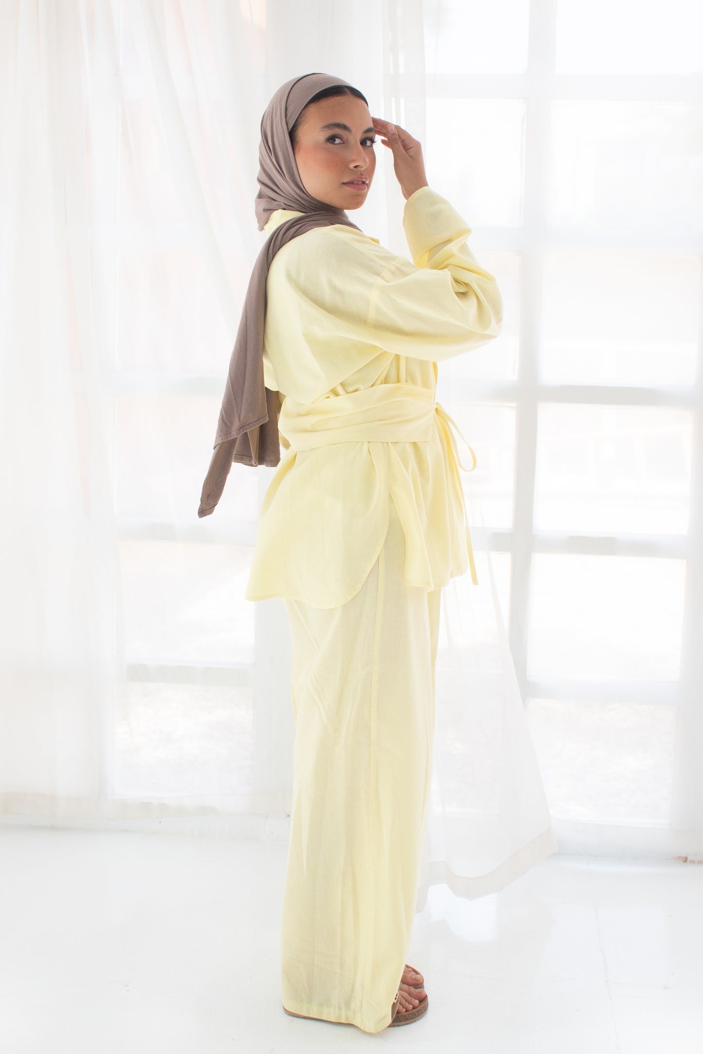 Yasu yellow linen set