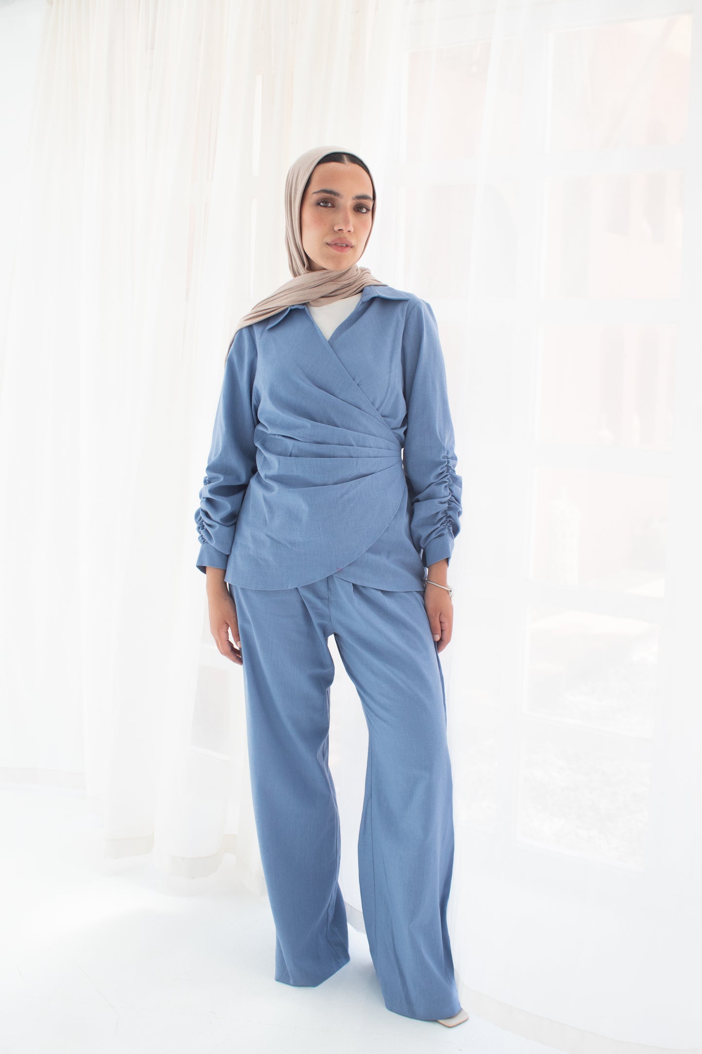 Azure (blue) linen set