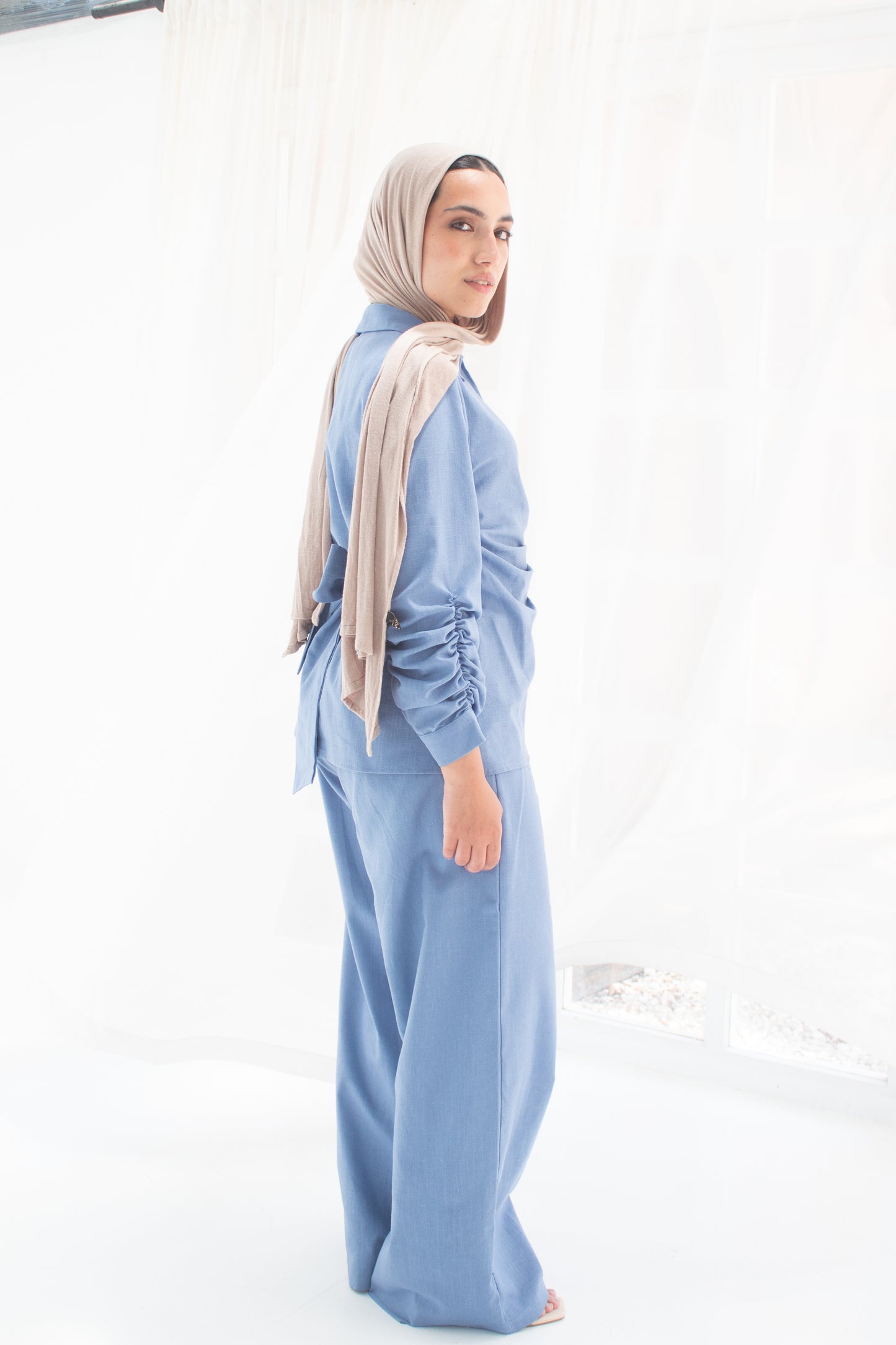 Azure (blue) linen set