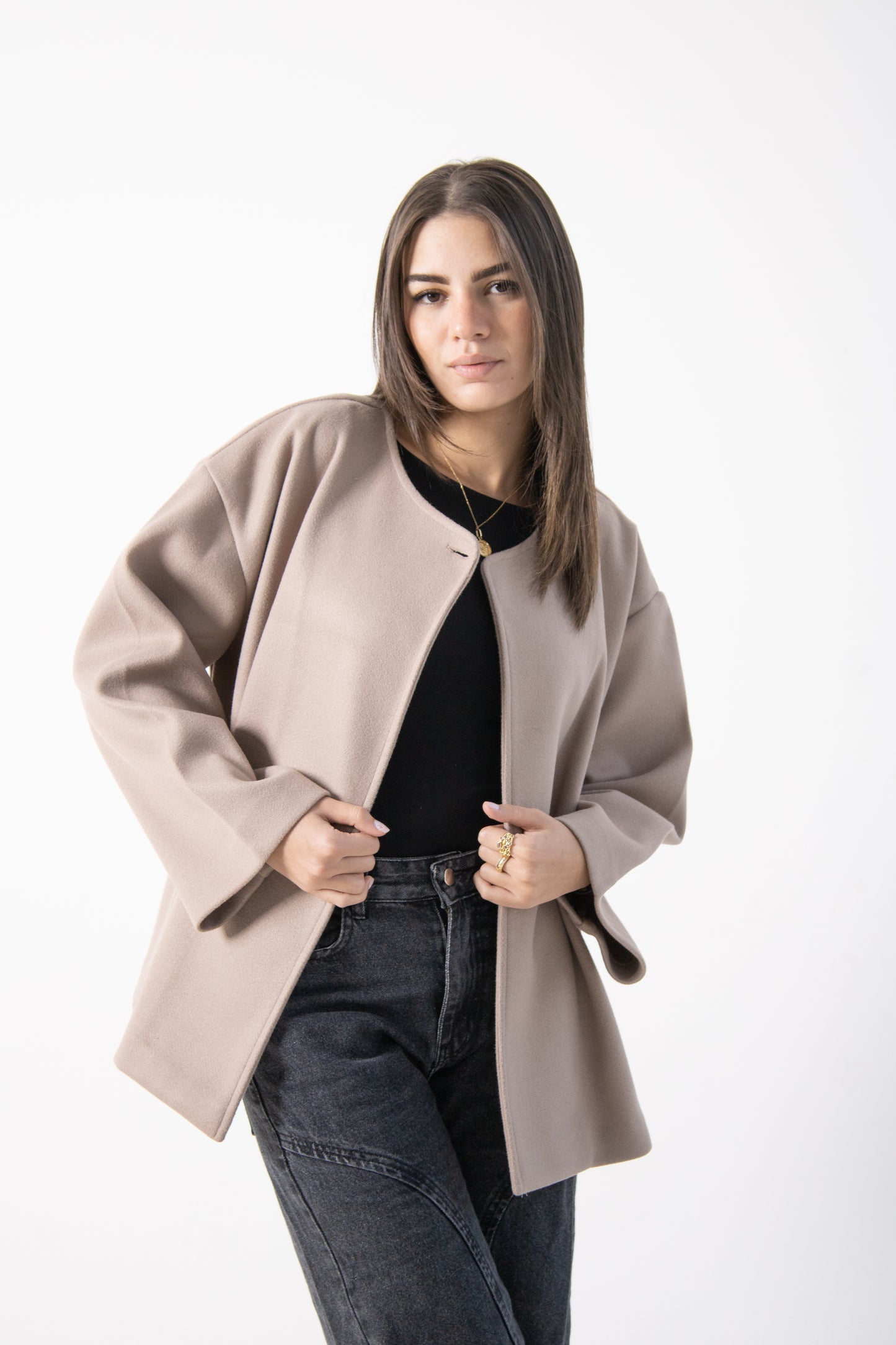 Latte wool jacket