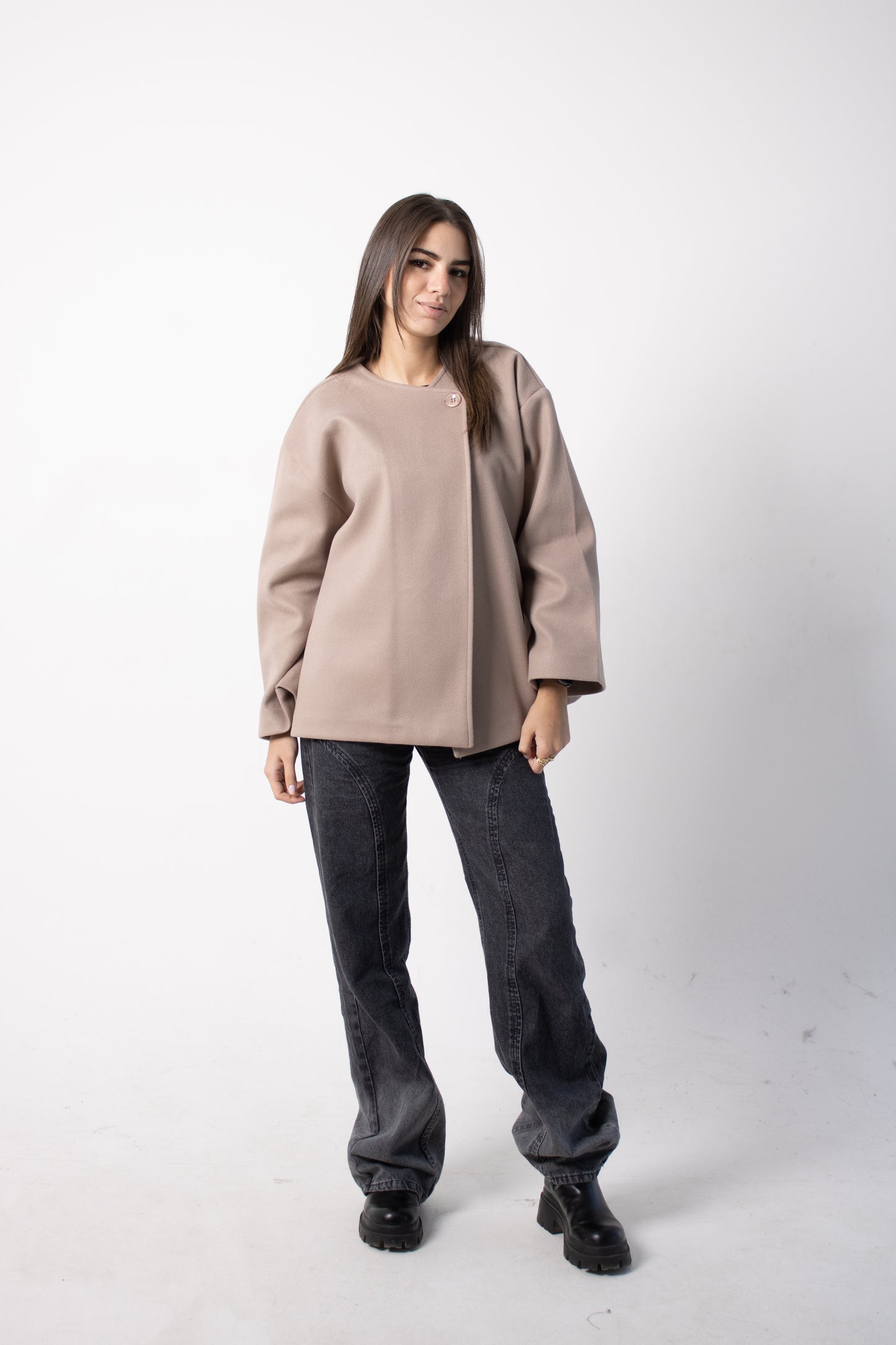 Latte wool jacket