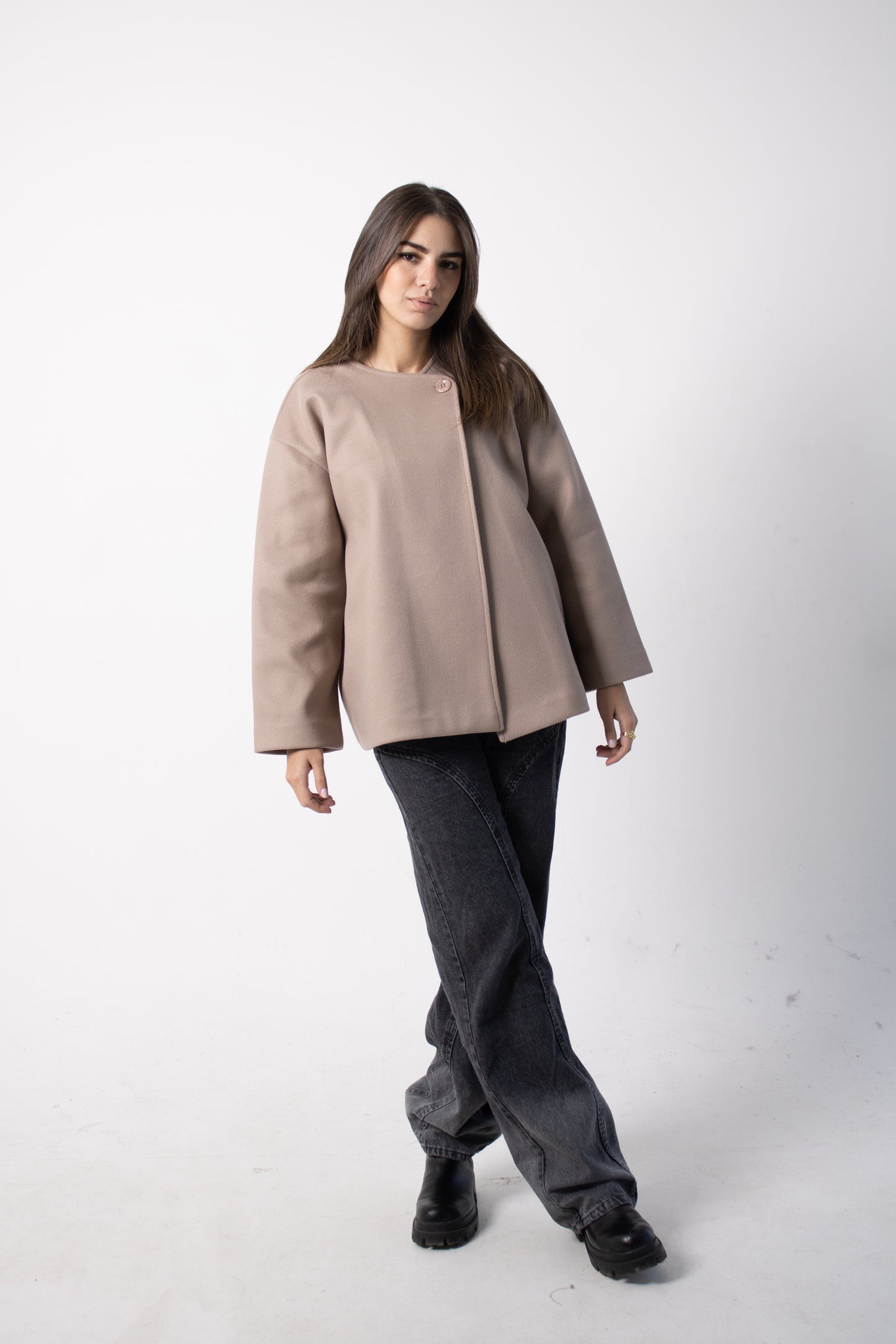 Latte wool jacket