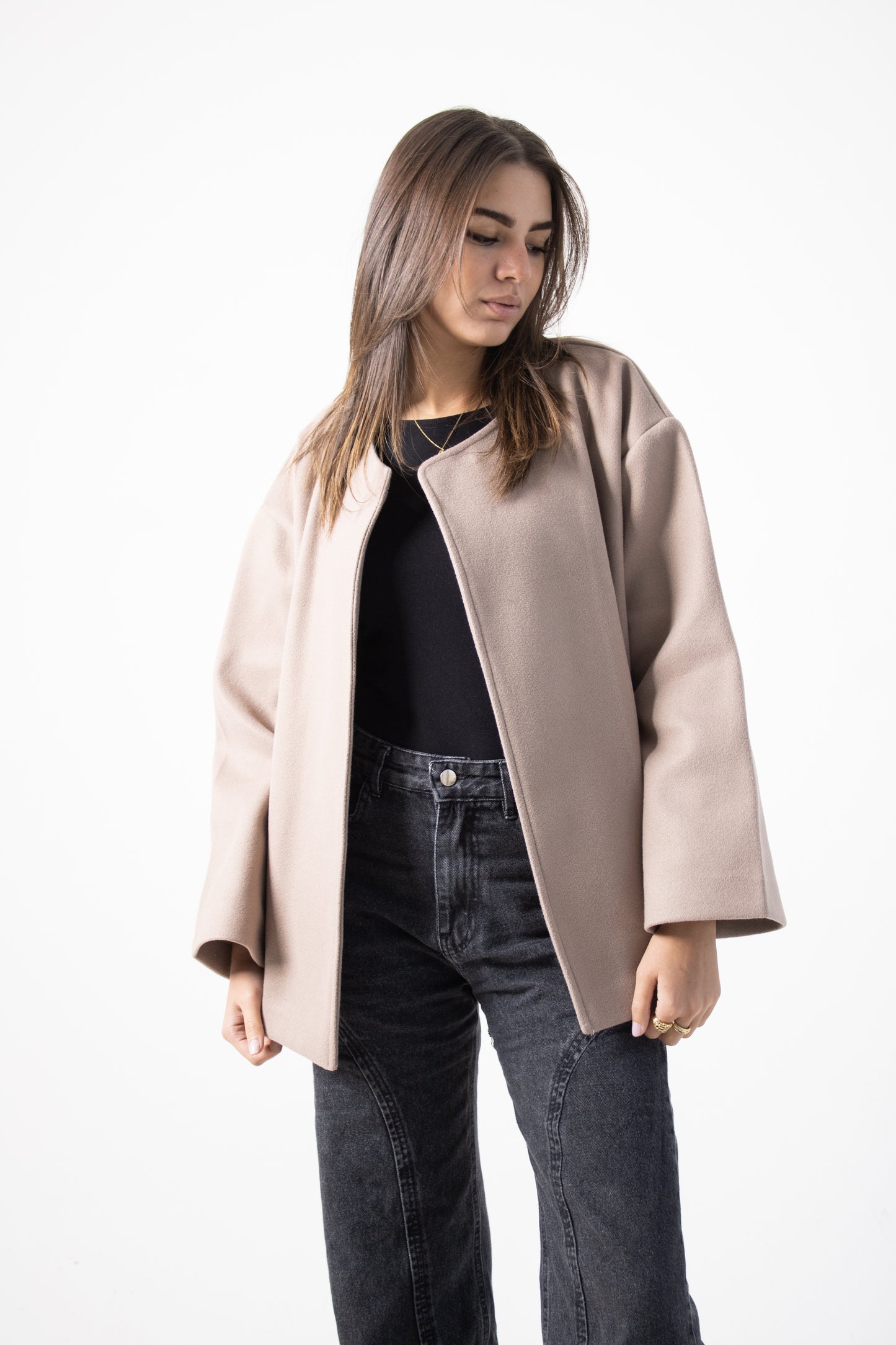 Latte wool jacket