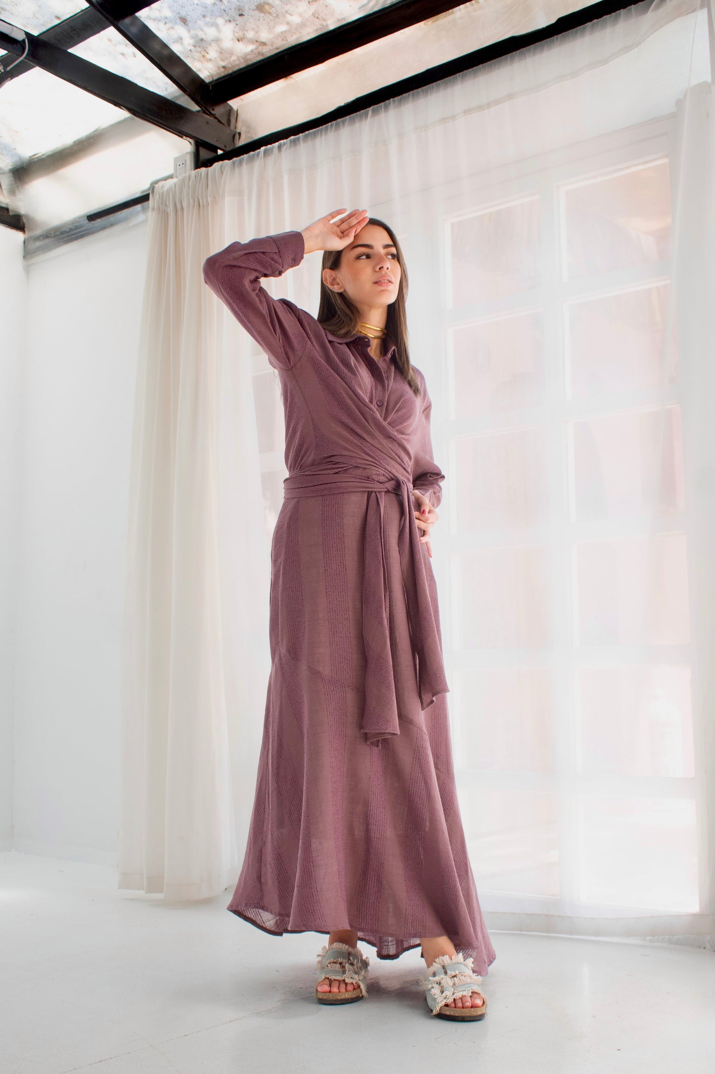 Smoky Kashmir Linen set