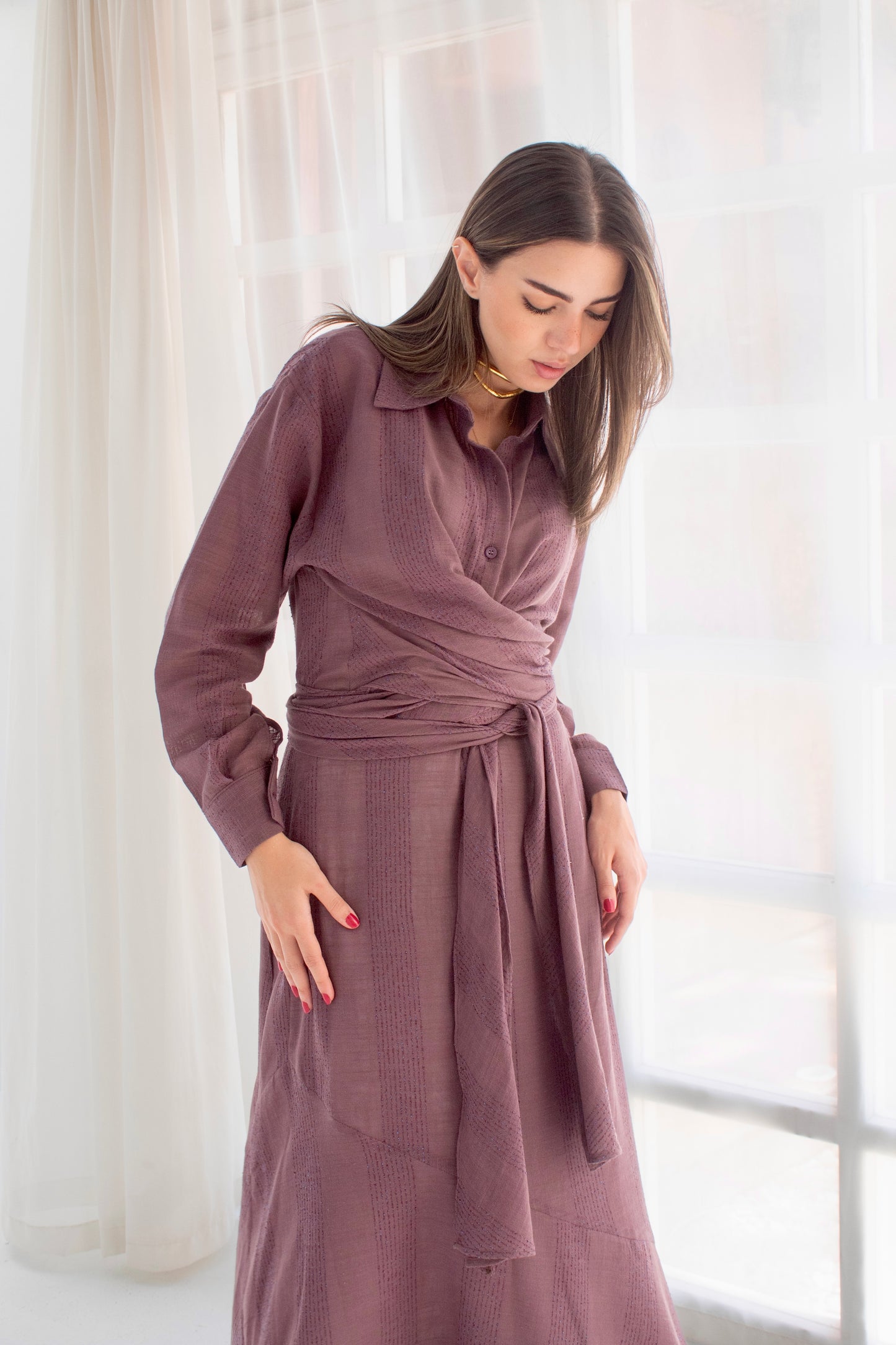 Smoky Kashmir Linen set