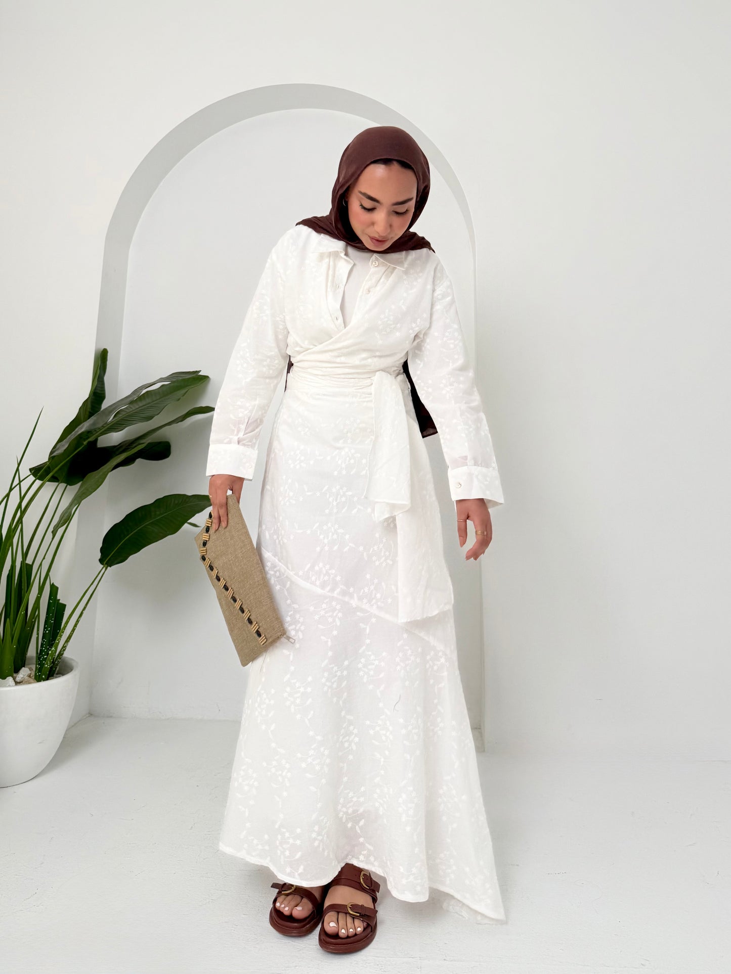 White Rokma set (lined skirt)