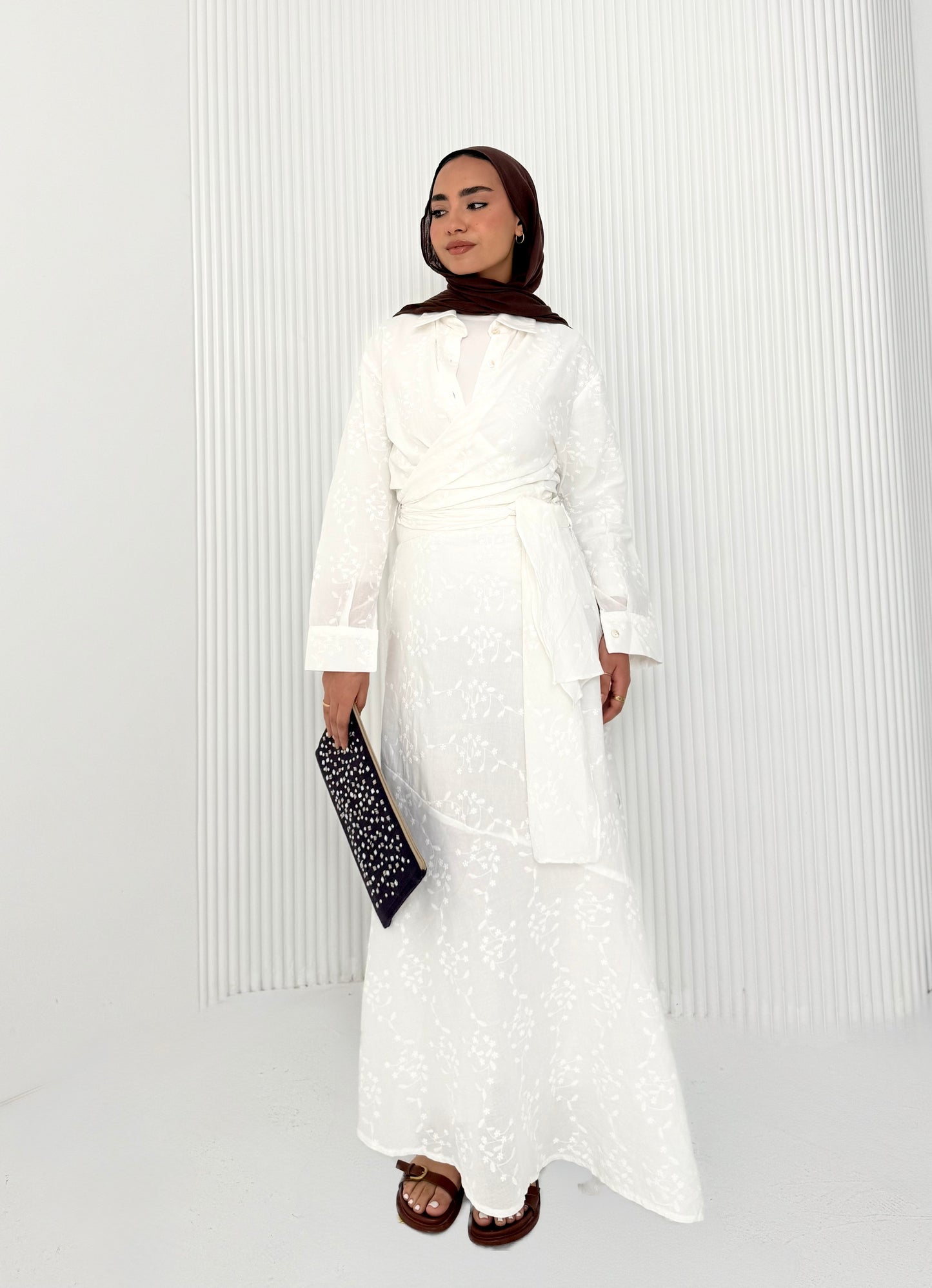 White Rokma set (lined skirt)