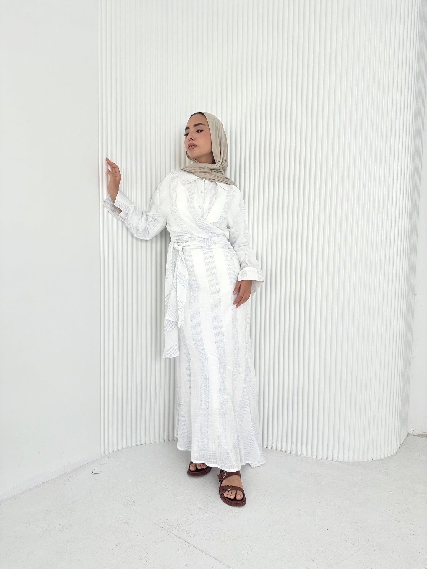 White linen set (lined skirt)