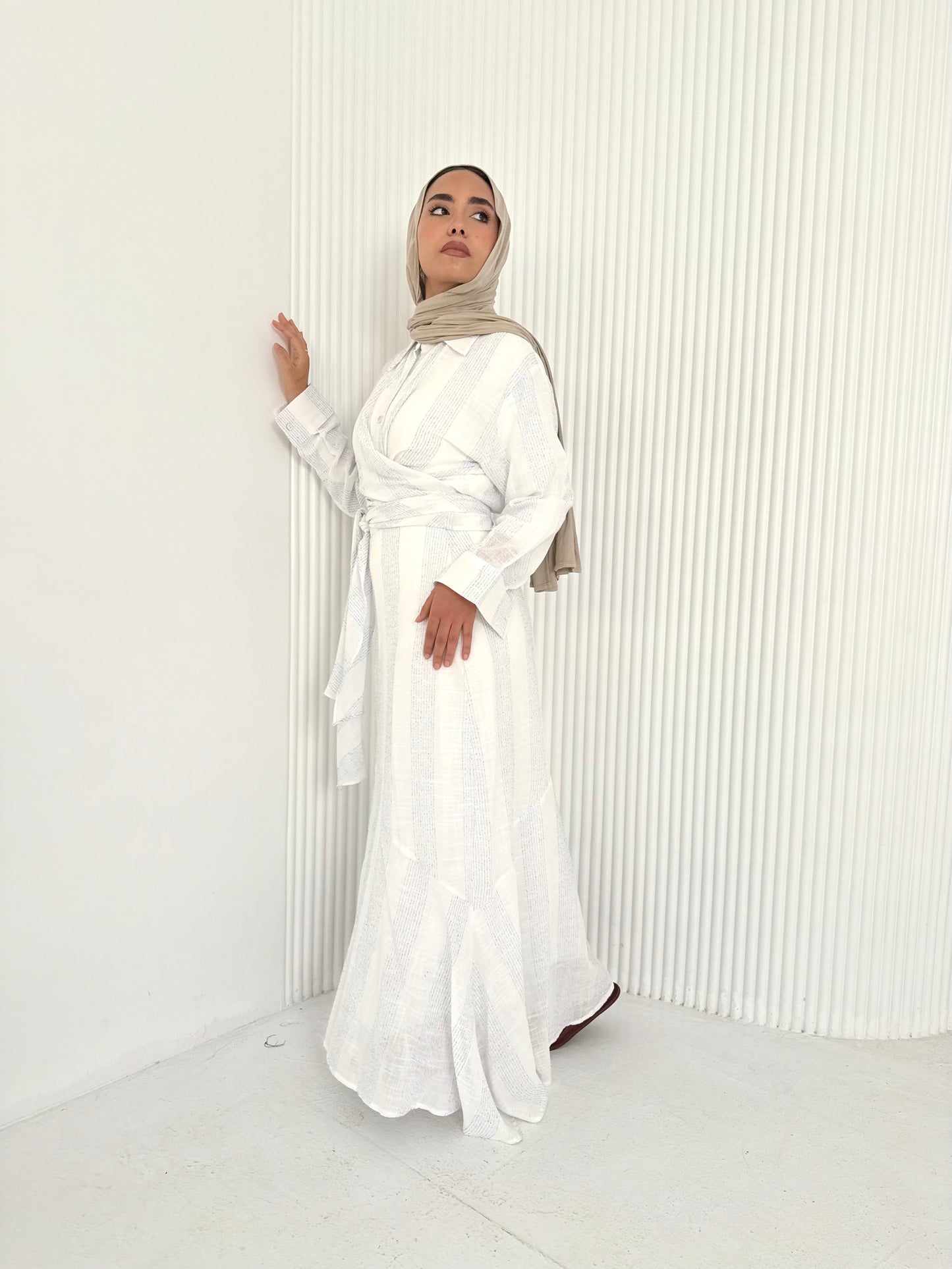 White linen set (lined skirt)