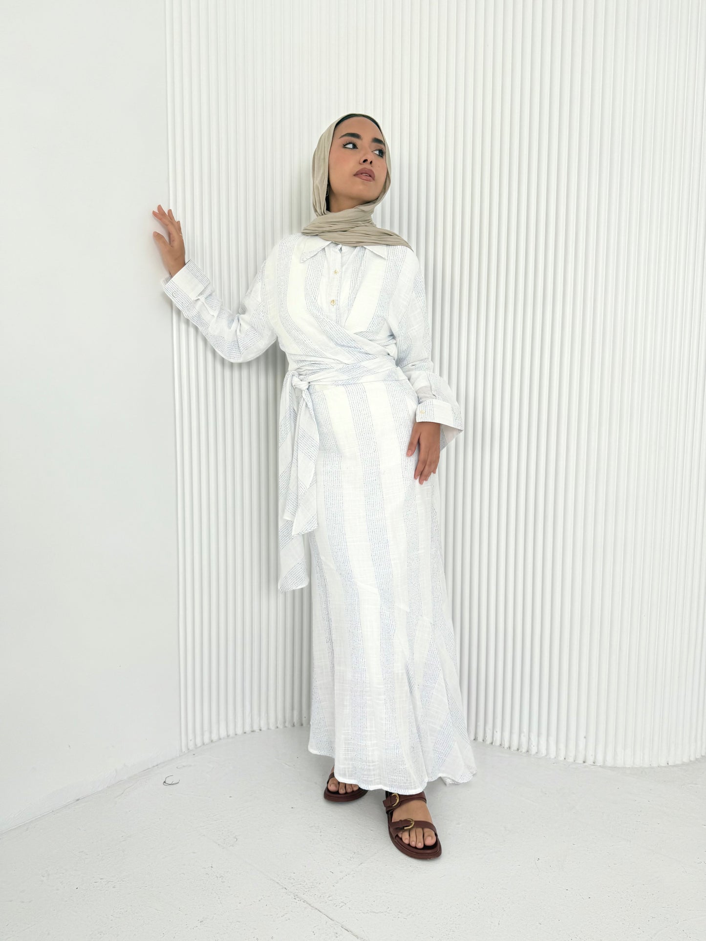 White linen set (lined skirt)