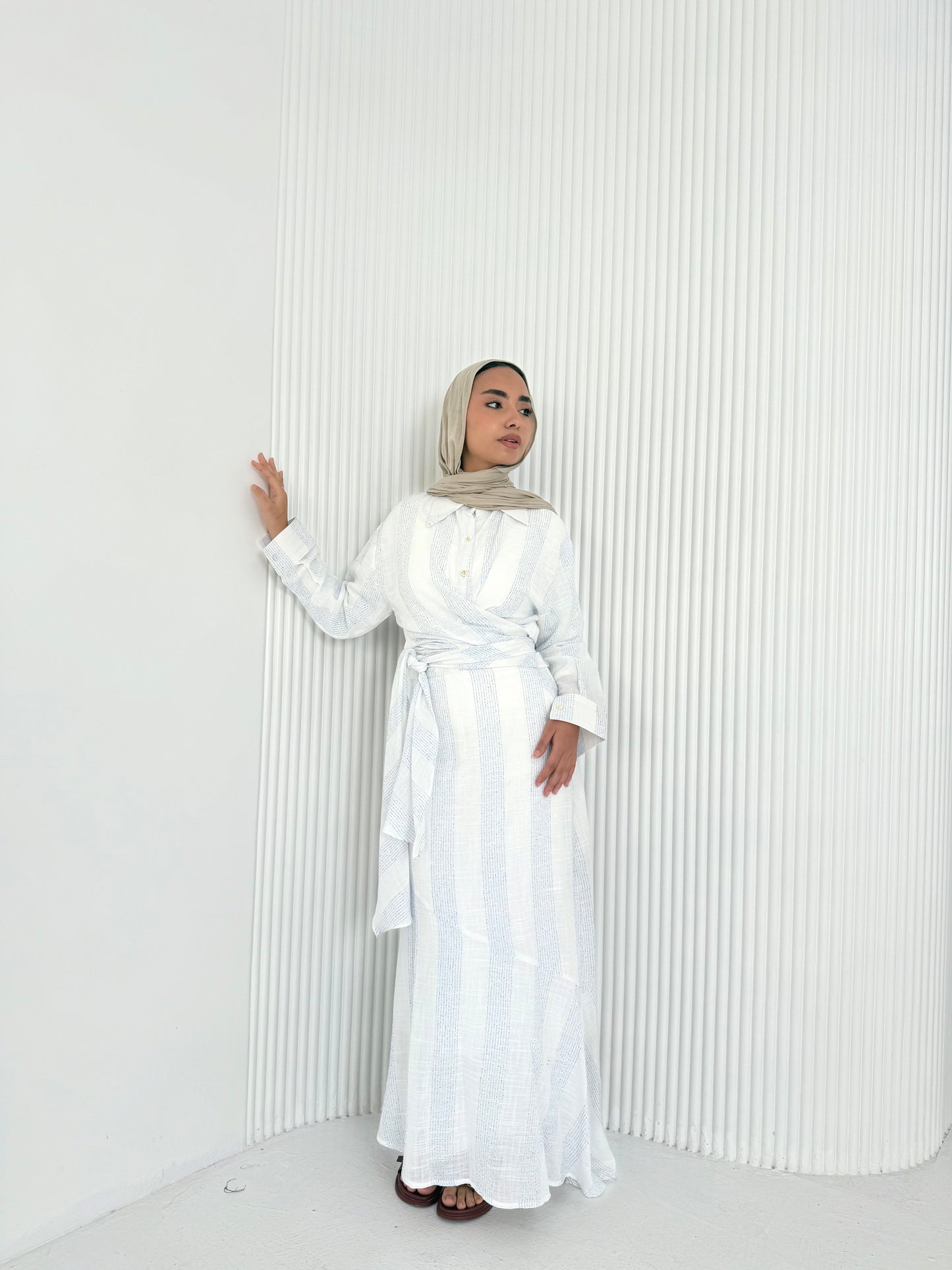 White linen set (lined skirt)