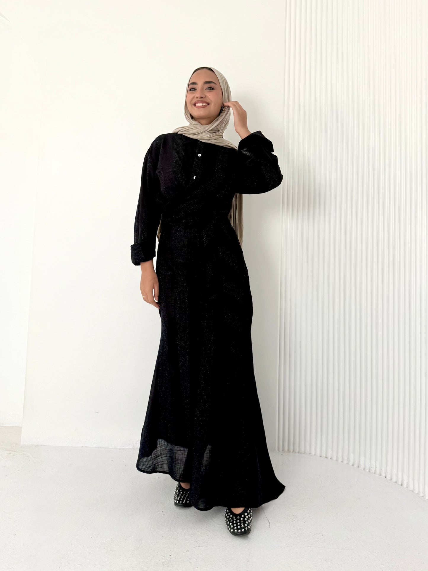Black linen set