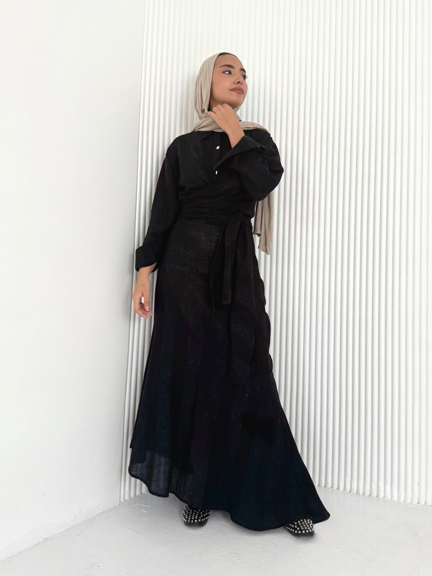 Black linen set