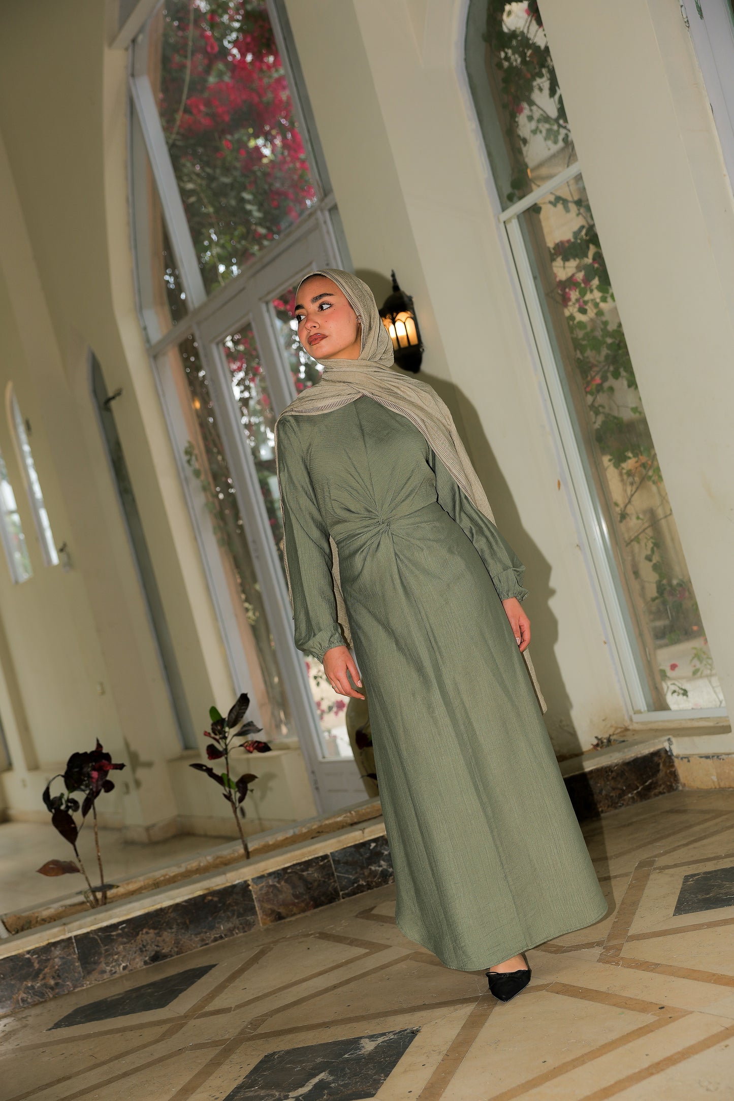 Sofia diamond dress in Olive