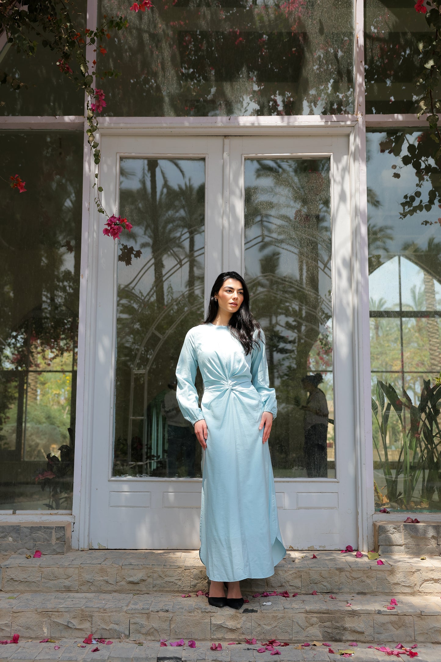 Sofia diamond dress in baby blue