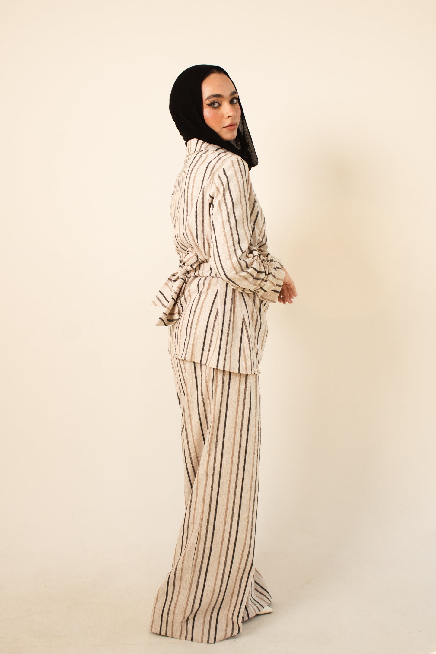 Striped linen set