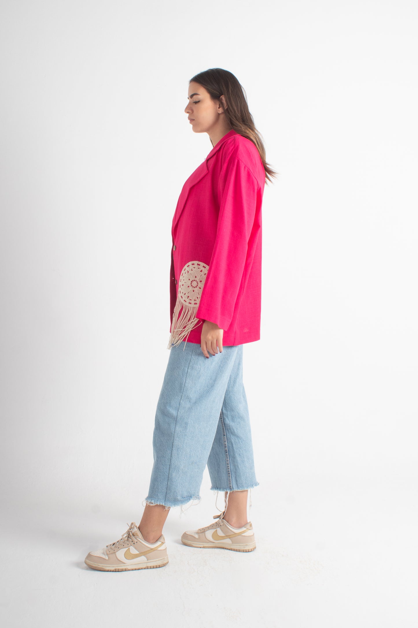 Foushia pure Linen Free Size Jacket
