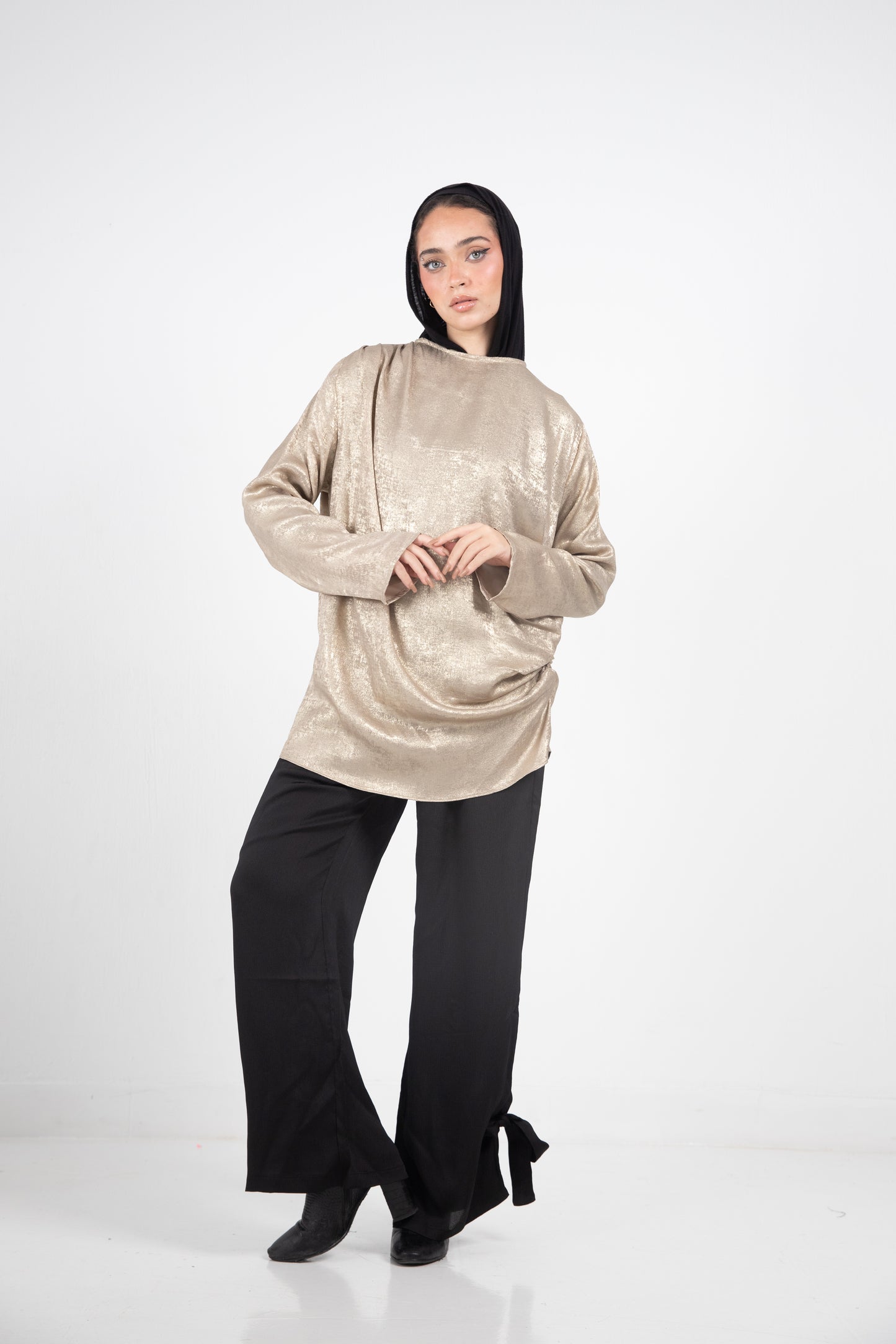 Soiree Shimmery Satin blouse