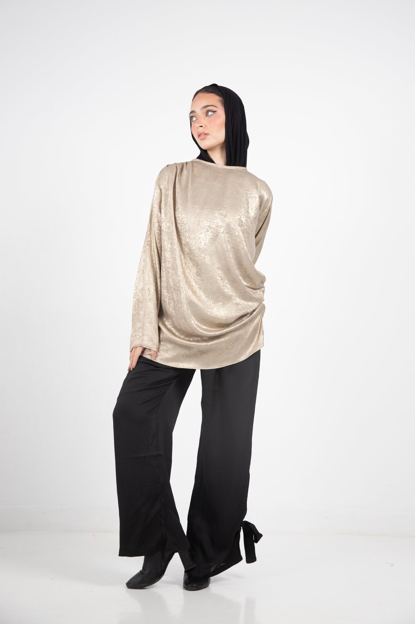 Soiree Shimmery Satin blouse