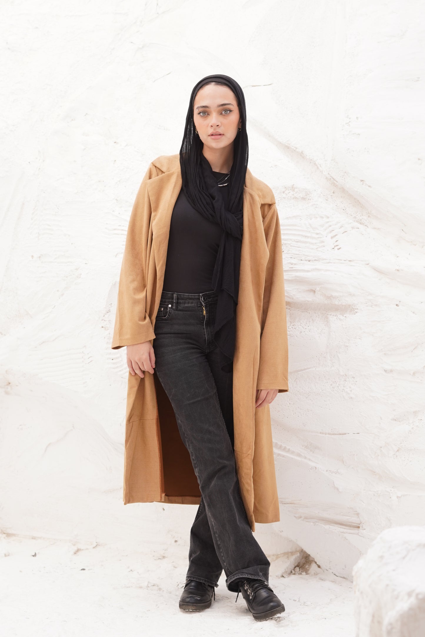 Caffe colored suede coat