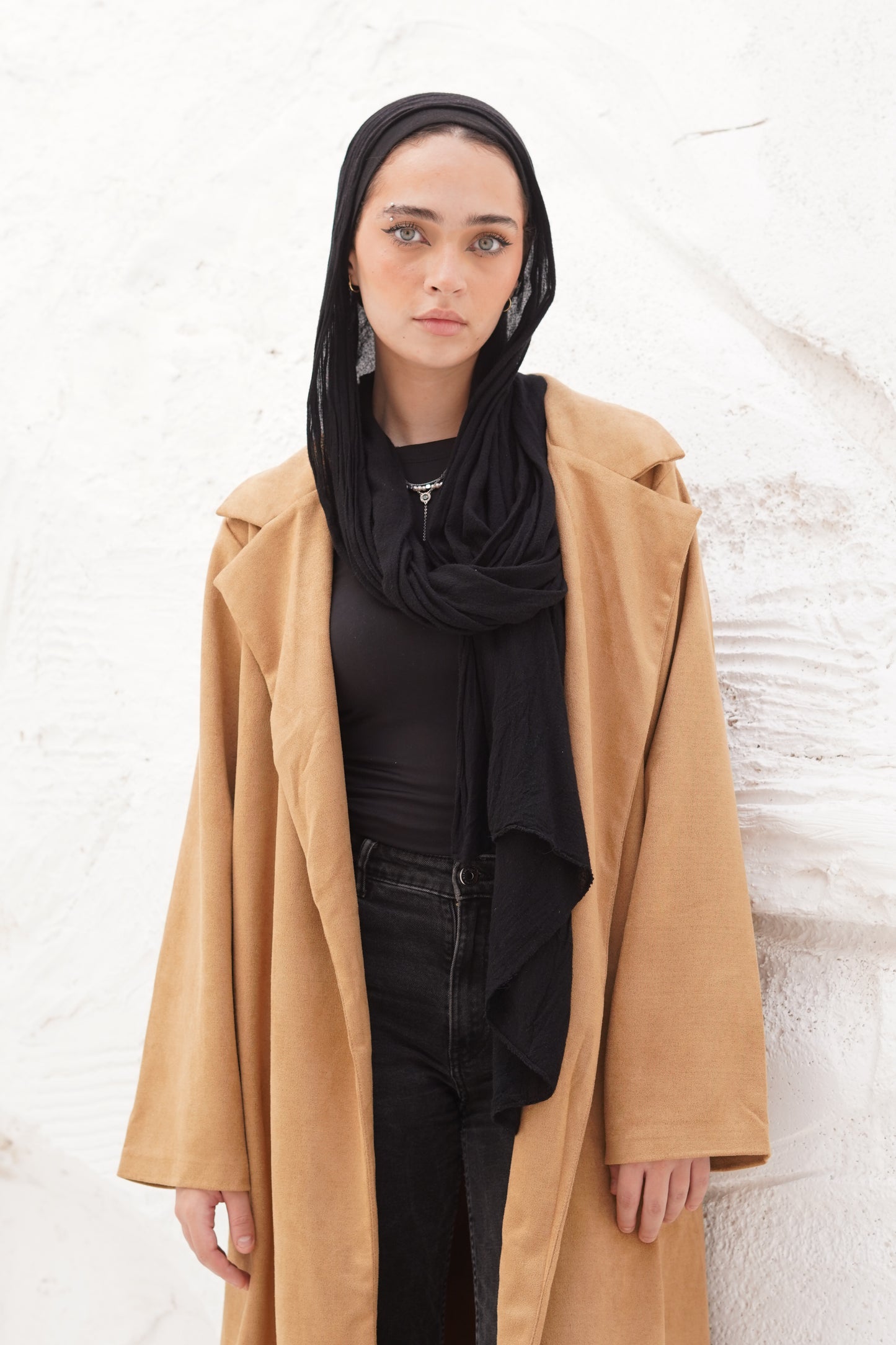 Caffe colored suede coat