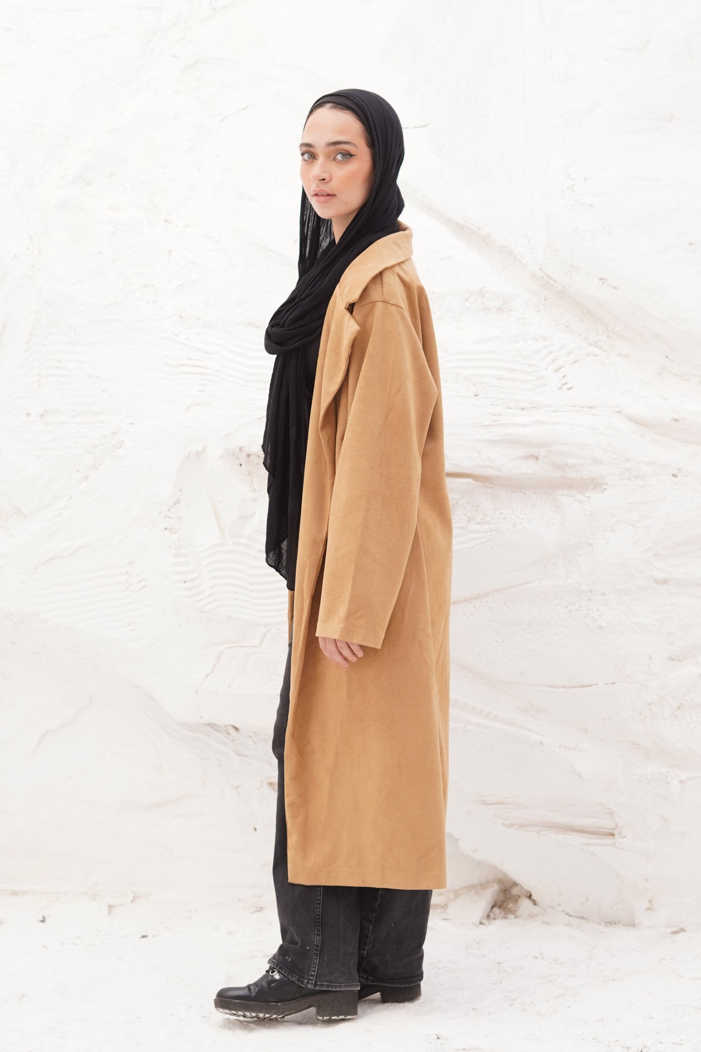 Caffe colored suede coat