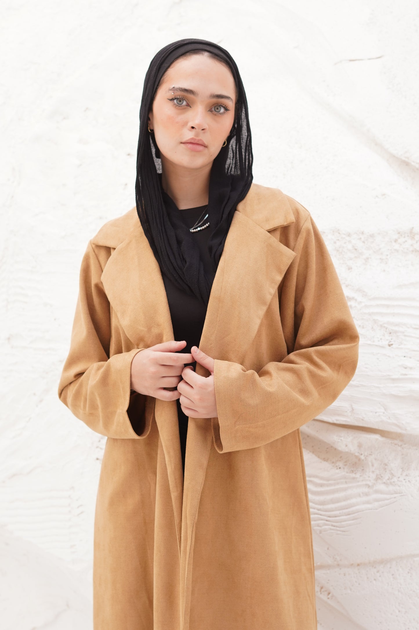 Caffe colored suede coat