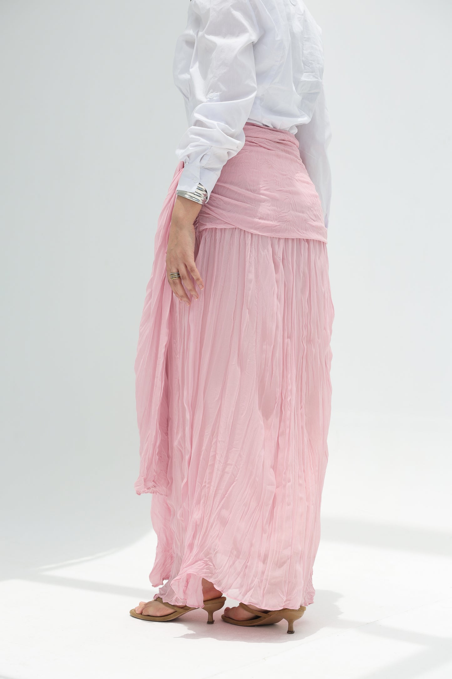Angel Wings chiffon skirt in Pink fully lined **