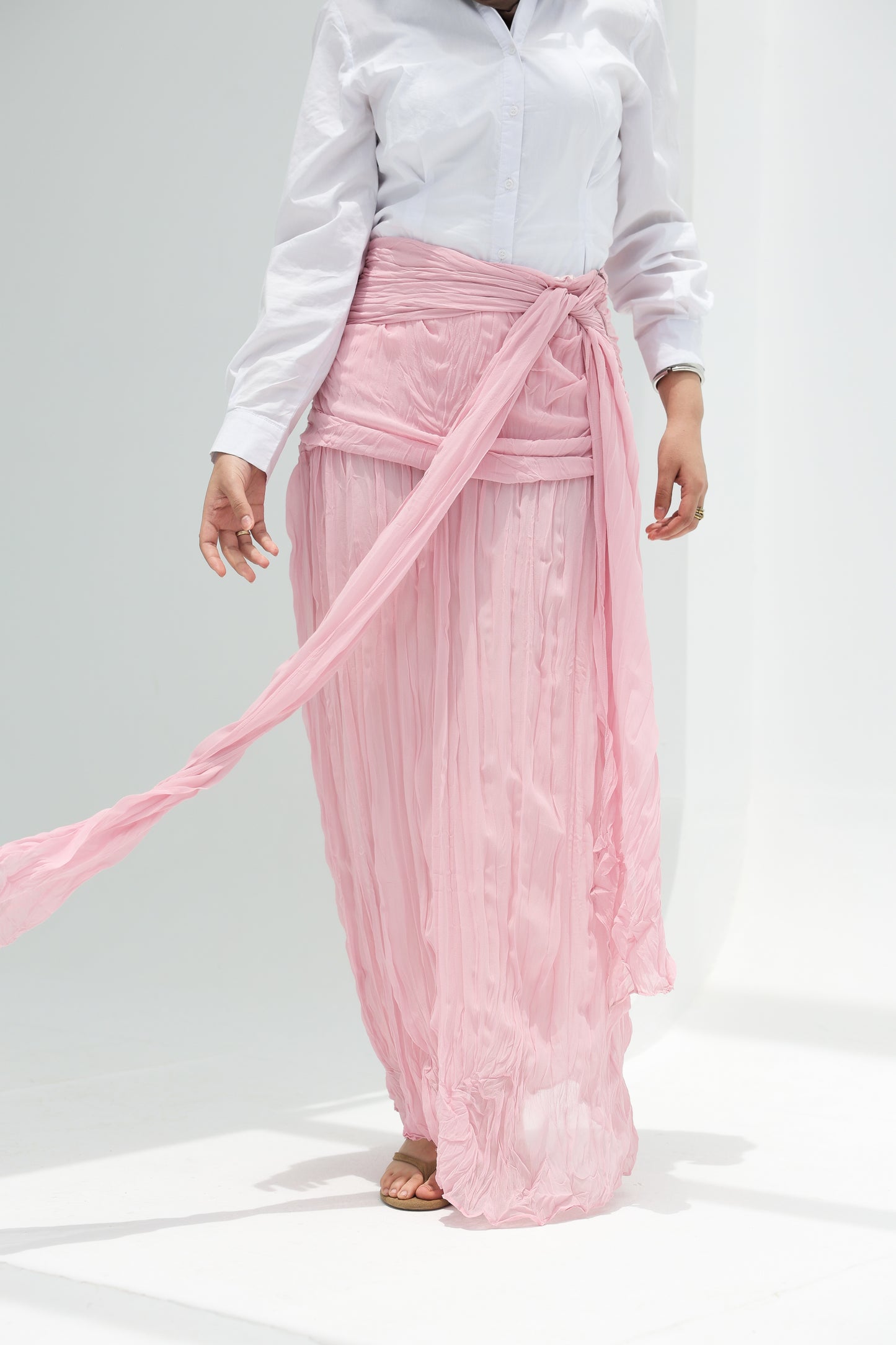Angel Wings chiffon skirt in Pink fully lined **